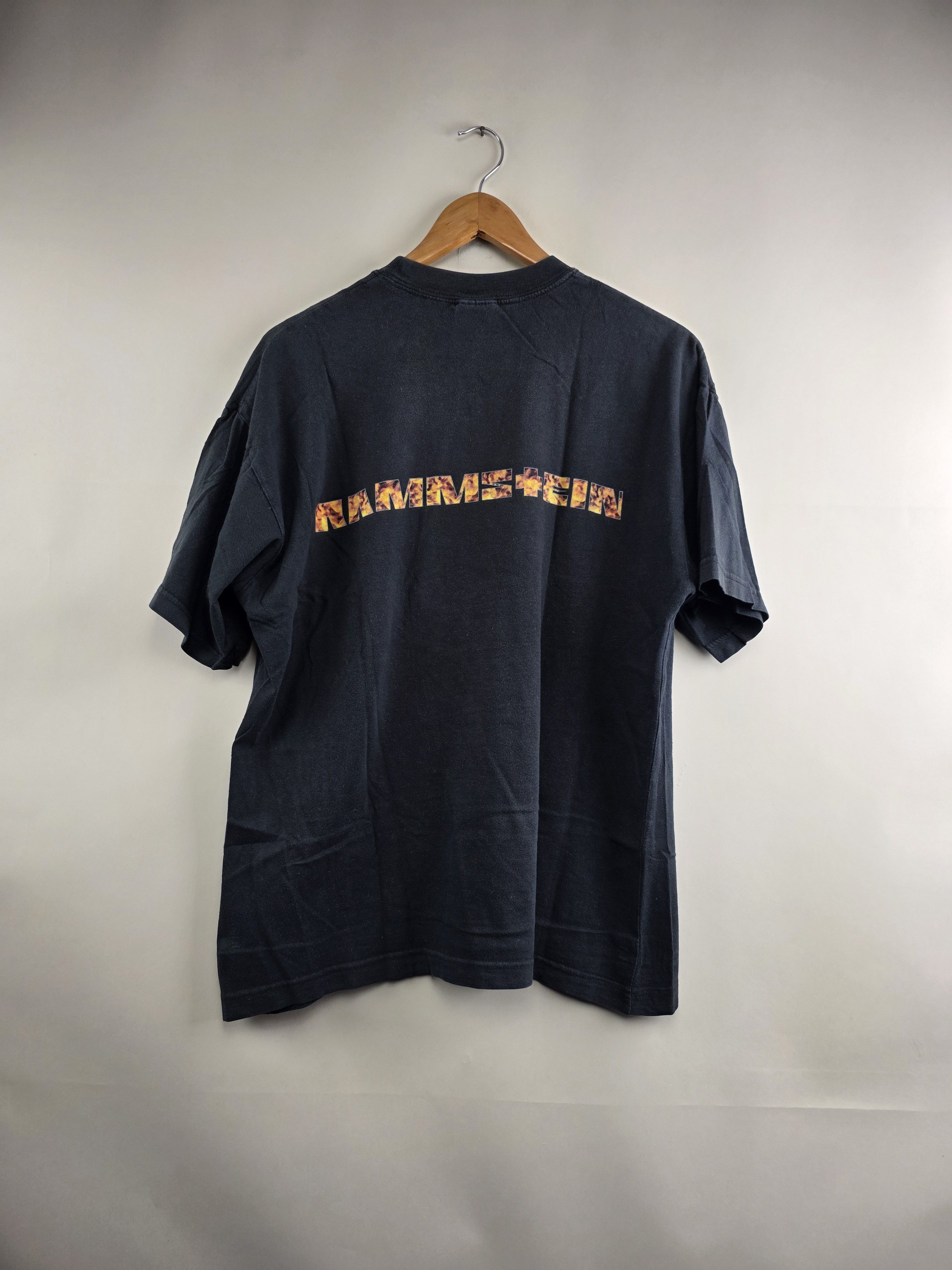 Band Tees × Vintage 90s Rammstein Burning man L 21.5" 27.5" Size US L / EU 52-54 / 3 - 5 Thumbnail