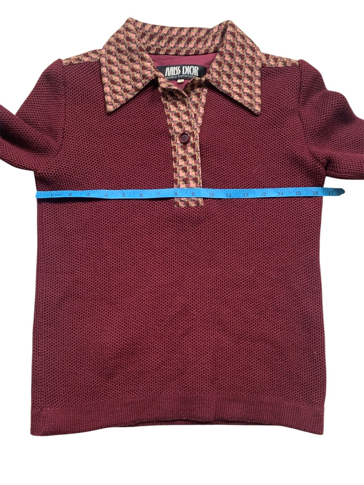 Dior MISS DIOR VINTAGE LONG SLEEVE POLO SWEATER Size S / US 4 / IT 40 - 4 Thumbnail