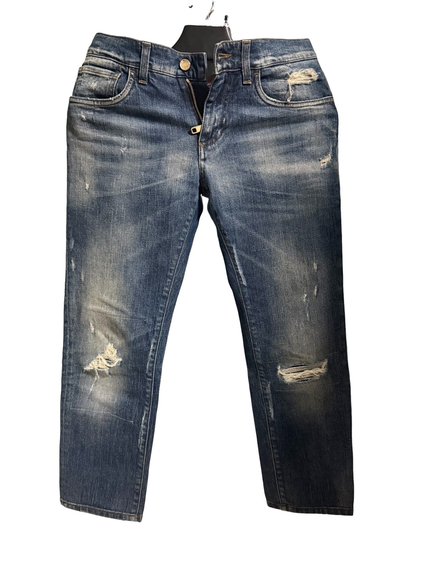 Dolce & Gabbana Dolce & Gabbana Distressed Crown Patch Jeans 44 Size US 28 / EU 44 - 1 Thumbnail