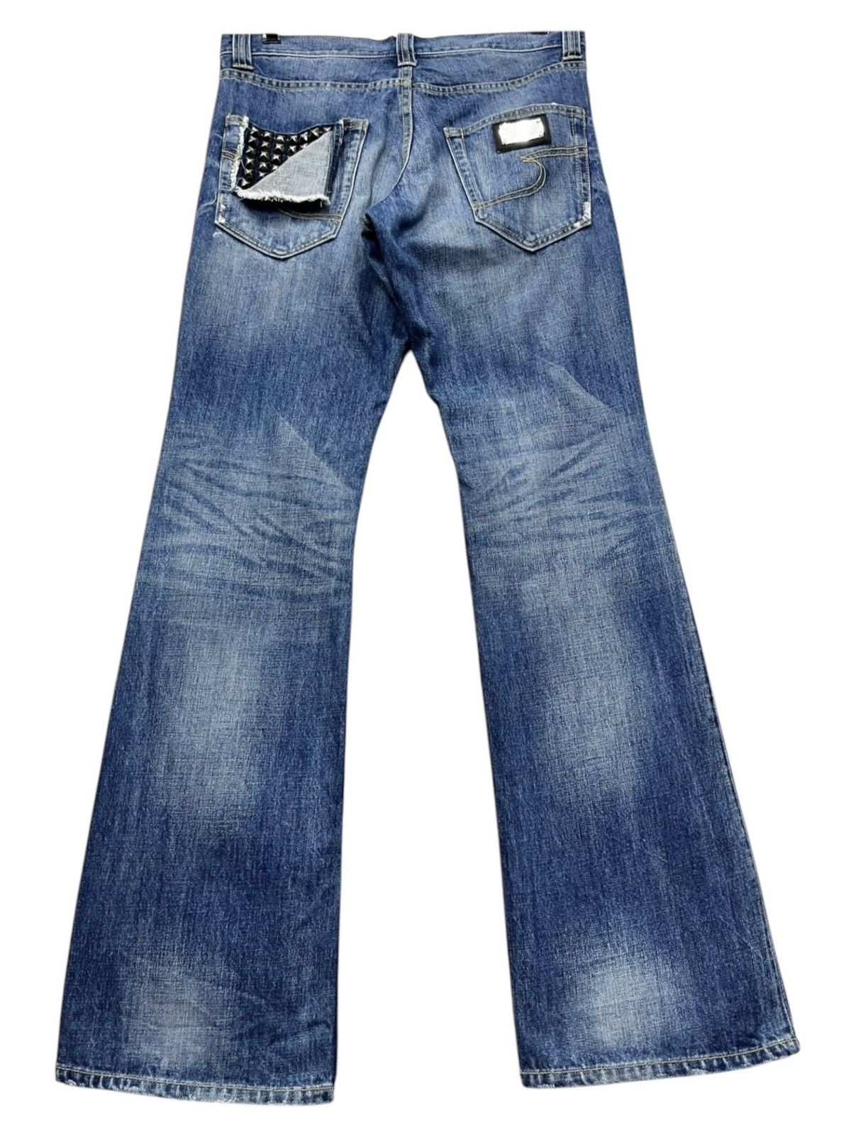 semanticdesign 🔥SEMANTIC DESIGN Paint Splatter Grunge Studded Flare Denim Size US 31 - 5 Thumbnail