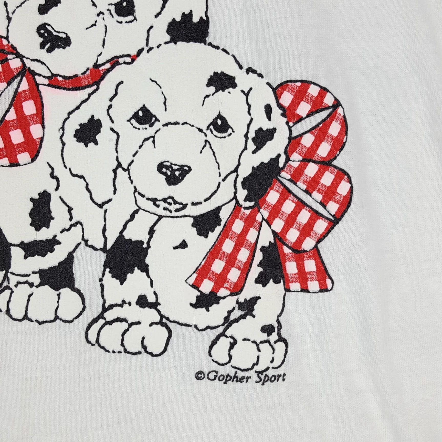 Vintage VINTAGE 90s Dalmatian Cartoon Dogs T-Shirt Men XL White Cotton Retro Dog Neon Y2K Size US XL / EU 56 / 4 - 4 Thumbnail