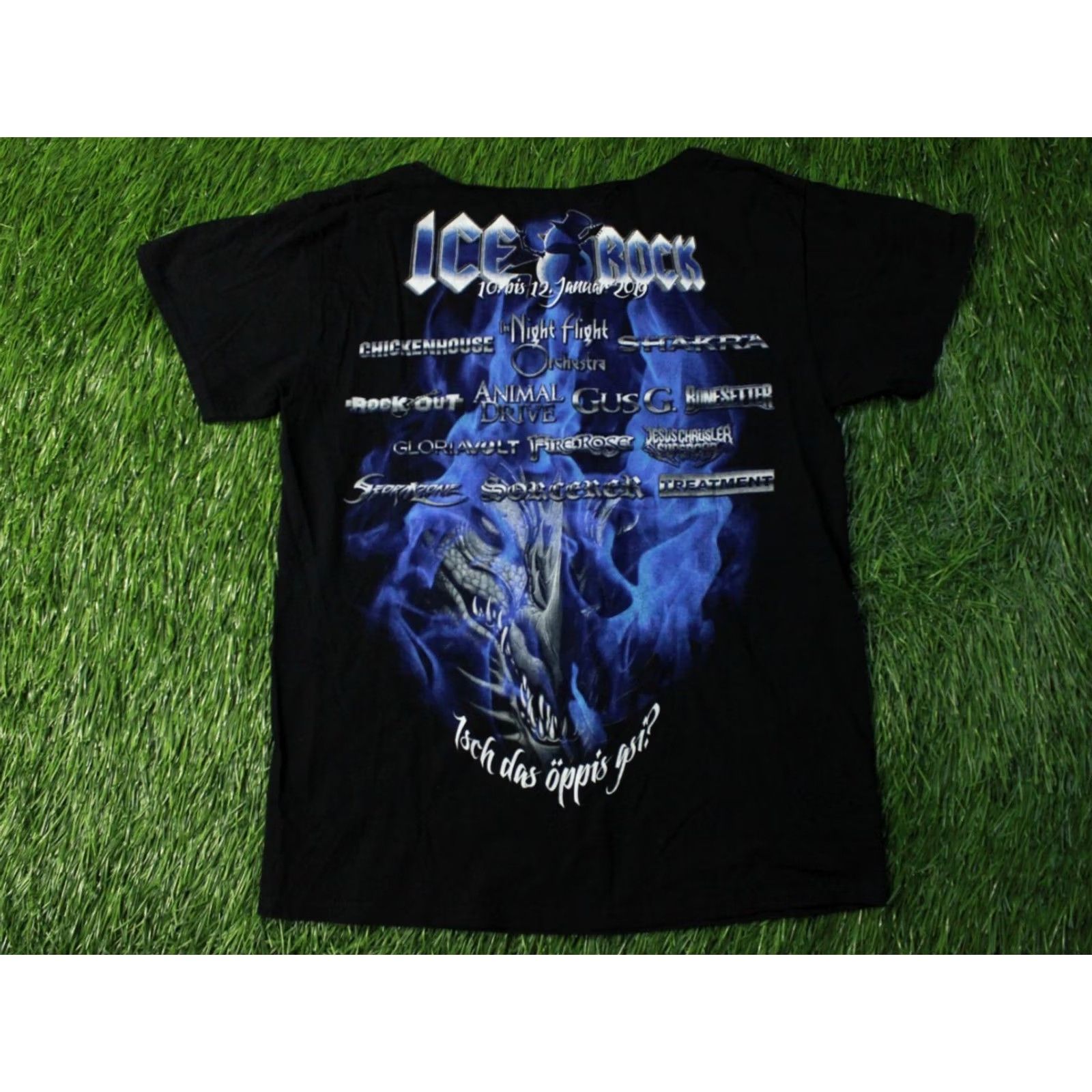 Vintage ICE ROCK FESTIVAL 2019 WOMEN T-Shirt Jersey BLACK Size L Casual Shirt Tee Size L / US 10 / IT 46 - 2 Thumbnail