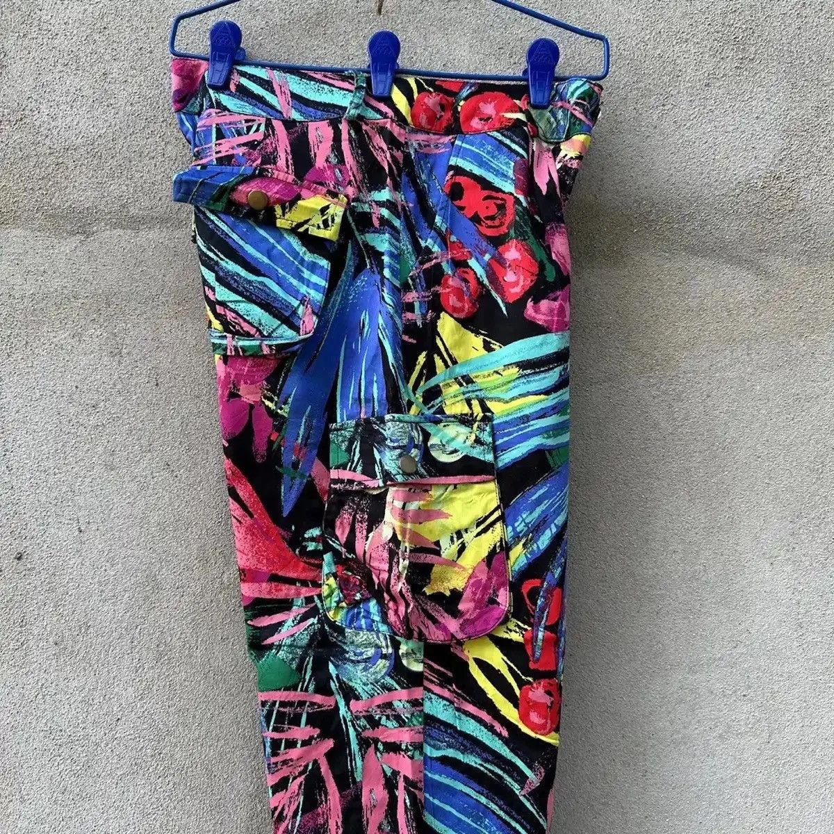 Japanese Brand NICE DESIGN‼️ALL OVER PRINTED TROUSERS WIDELEGS BAGGY CARGO Size US 29 - 14 Thumbnail