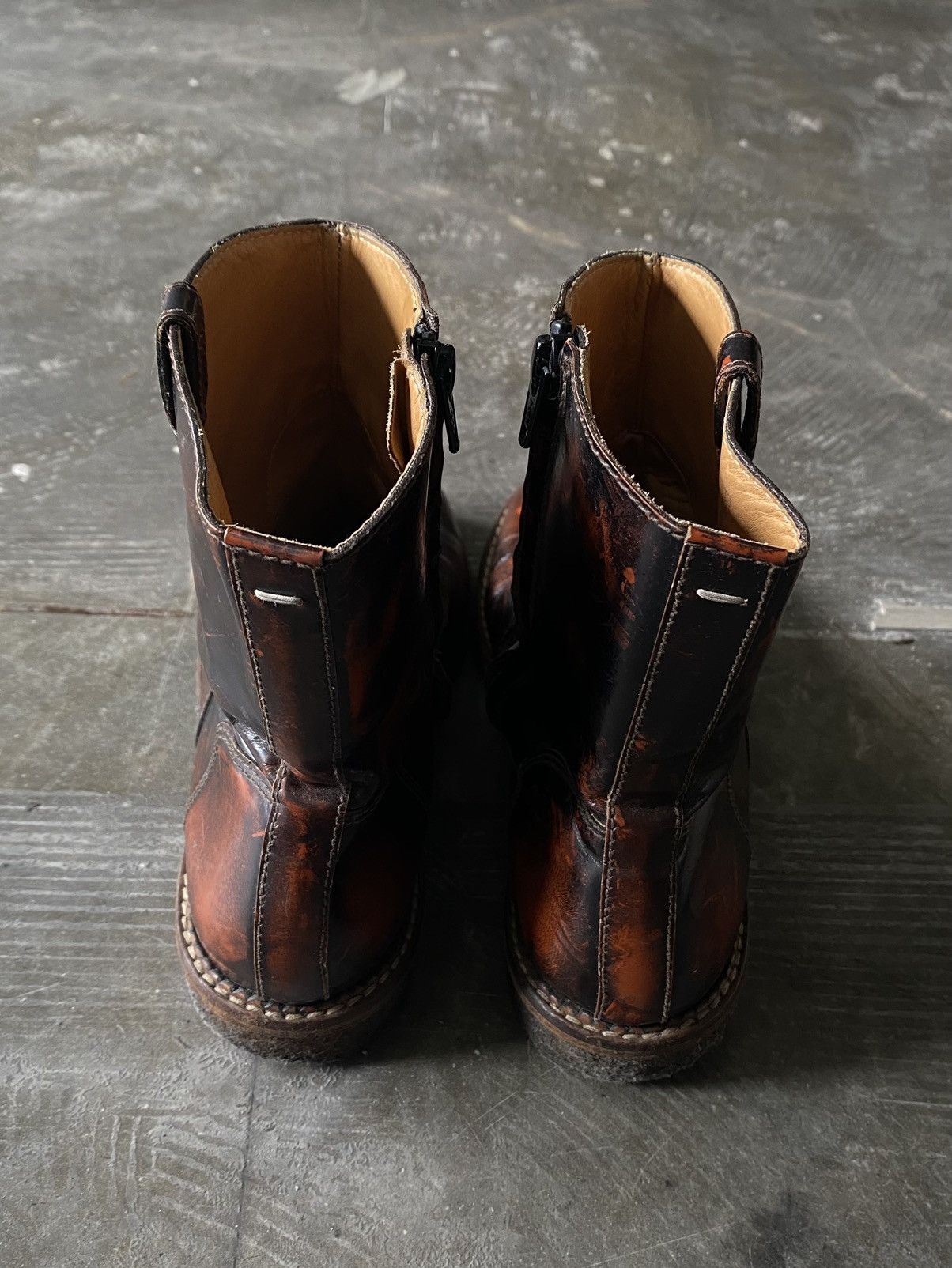 Maison Margiela Maison Margiela Russet Patina Ankle Boots Size US 7 / EU 40 - 4 Thumbnail