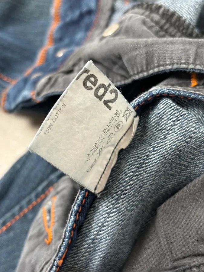 Dsquared2 2000s Dsquared2 Blue Faded Wide Denim Jeans Size US 33 - 13 Thumbnail