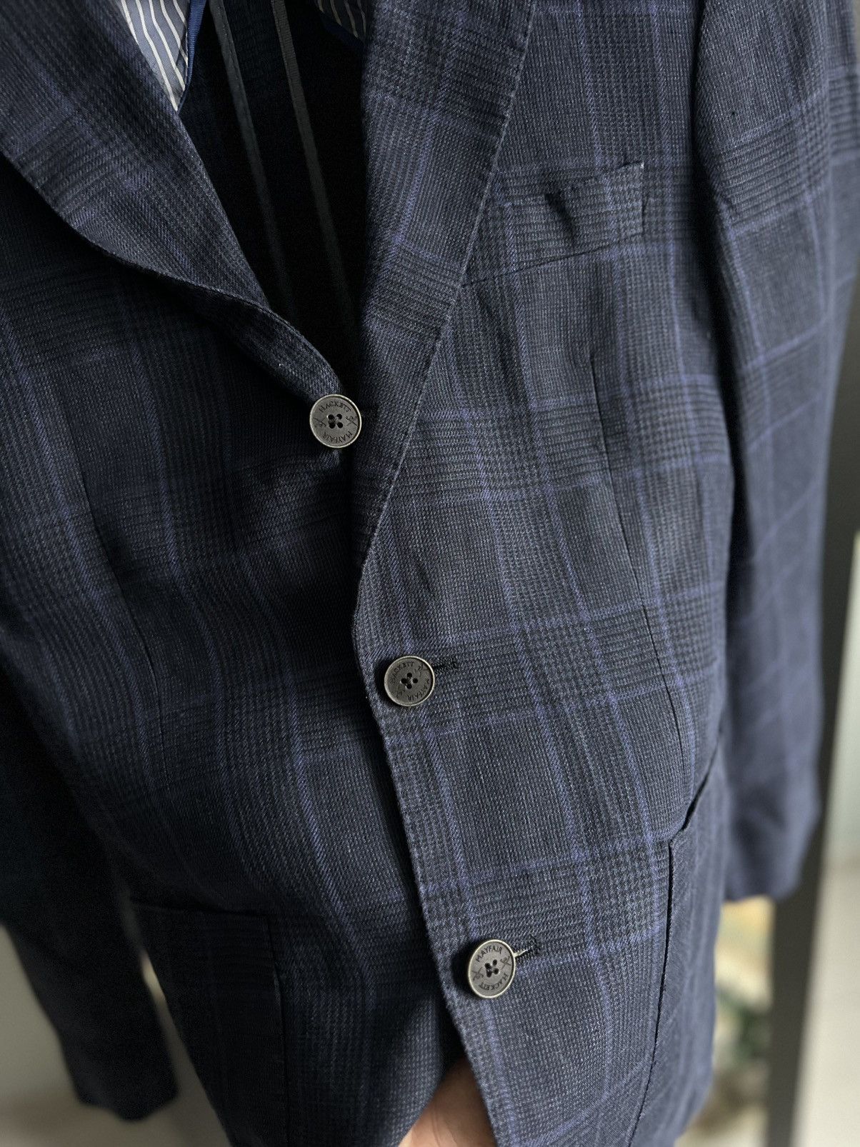 Hackett Hackett London 100% Linen Blazer Jacket Size 34R - 5 Thumbnail