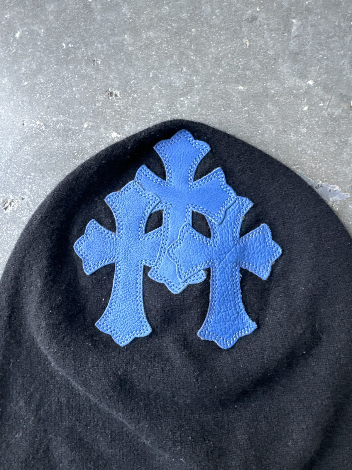 Chrome Hearts Chrome Hearts Cashmere Triple Blue Cross Beanie Mask Size ONE SIZE - 2 Thumbnail