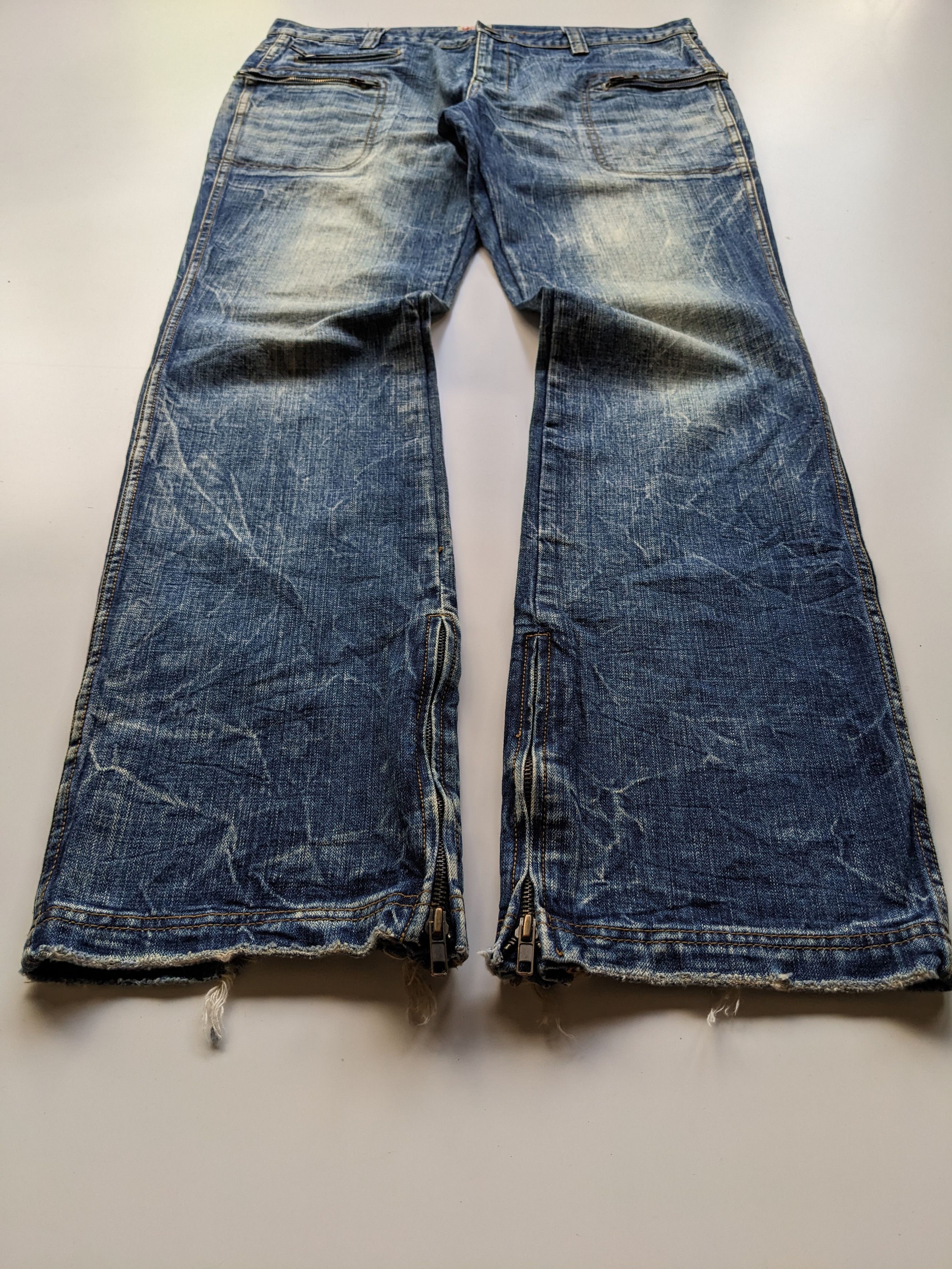 Hedi Slimane × Japanese Brand × Jean Pinball clawmark flare zipper jeans Size US 37 - 6 Thumbnail