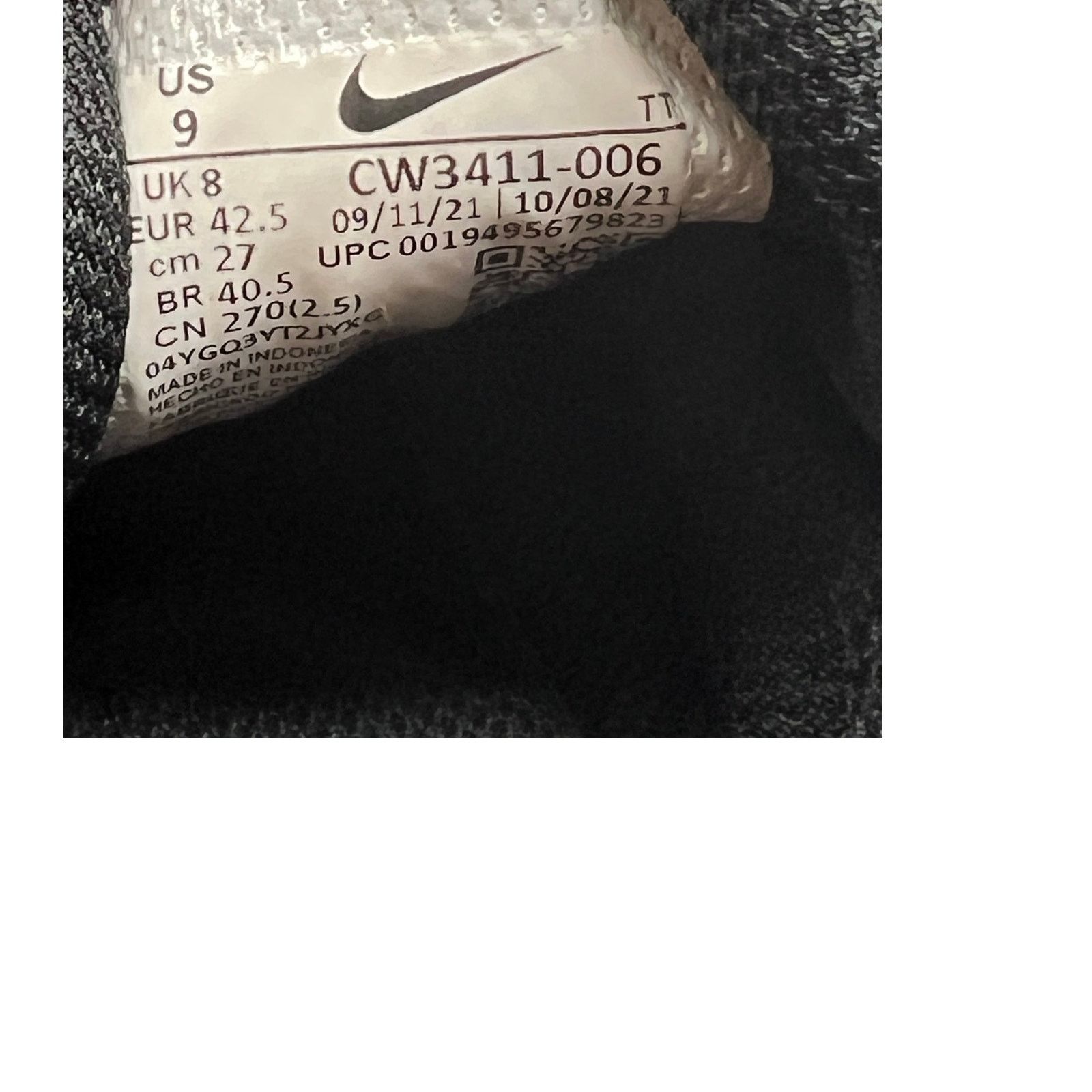 Nike Nike Downshifter 11 Black White Mens 9 Size US 9 / EU 42 - 8 Thumbnail