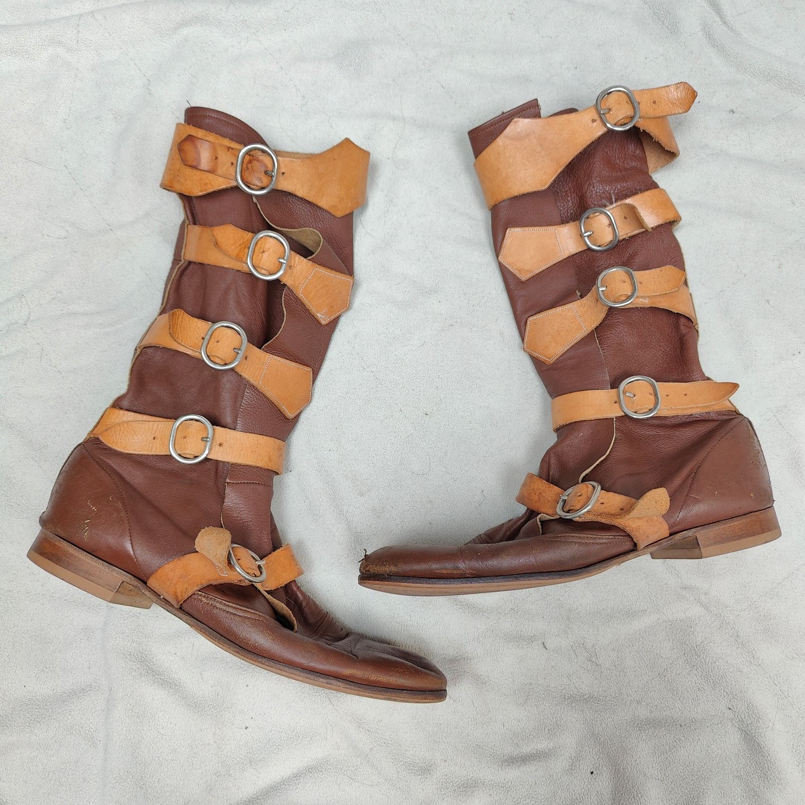 Replica Iconic Vivienne Westwood Pirate Boots in Black & Tan.