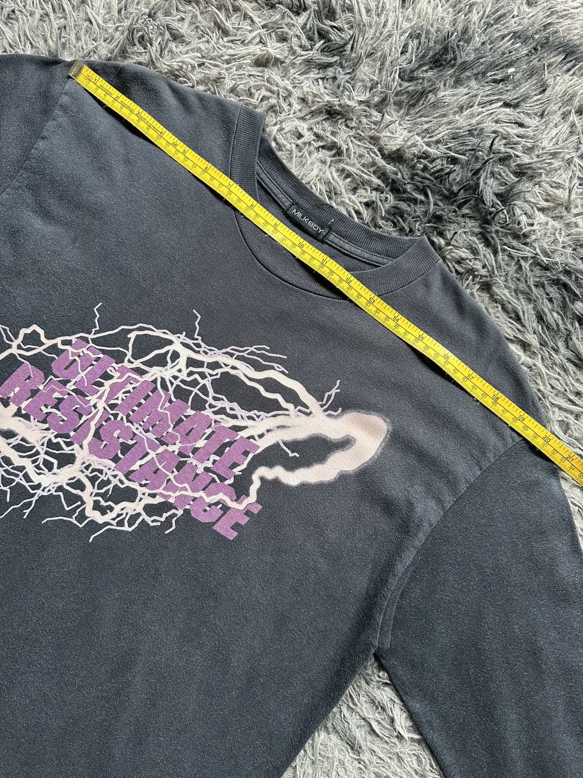 Japanese Brand 90's Milkboy '' Ultimate resistance '' Ura-Harajuku punk LS Size US M / EU 48-50 / 2 - 6 Thumbnail