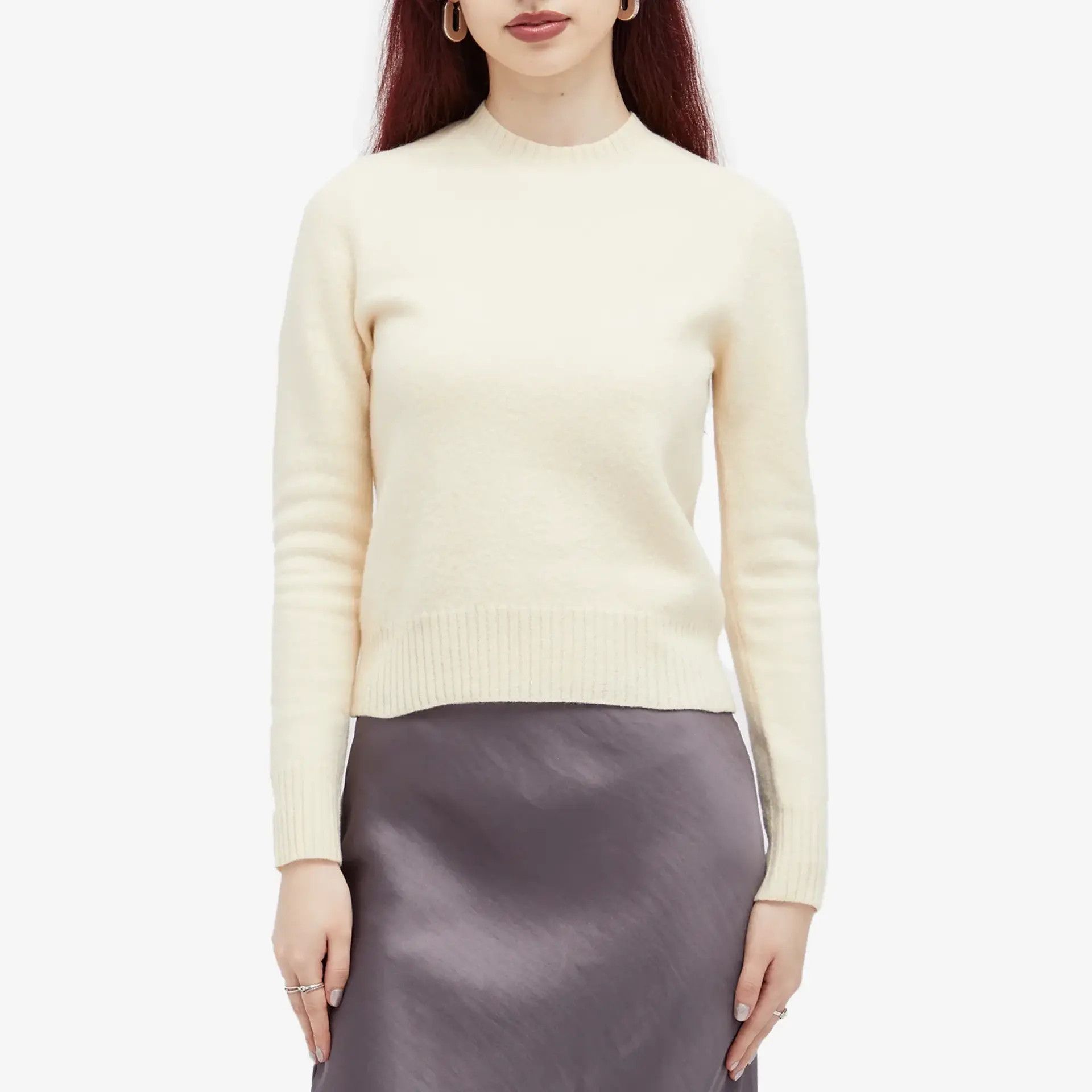 Jil Sander o1s22i1n0125 Wool crewneck Sweater in Beige Size XXS / US 00 / IT 34 - 2 Thumbnail
