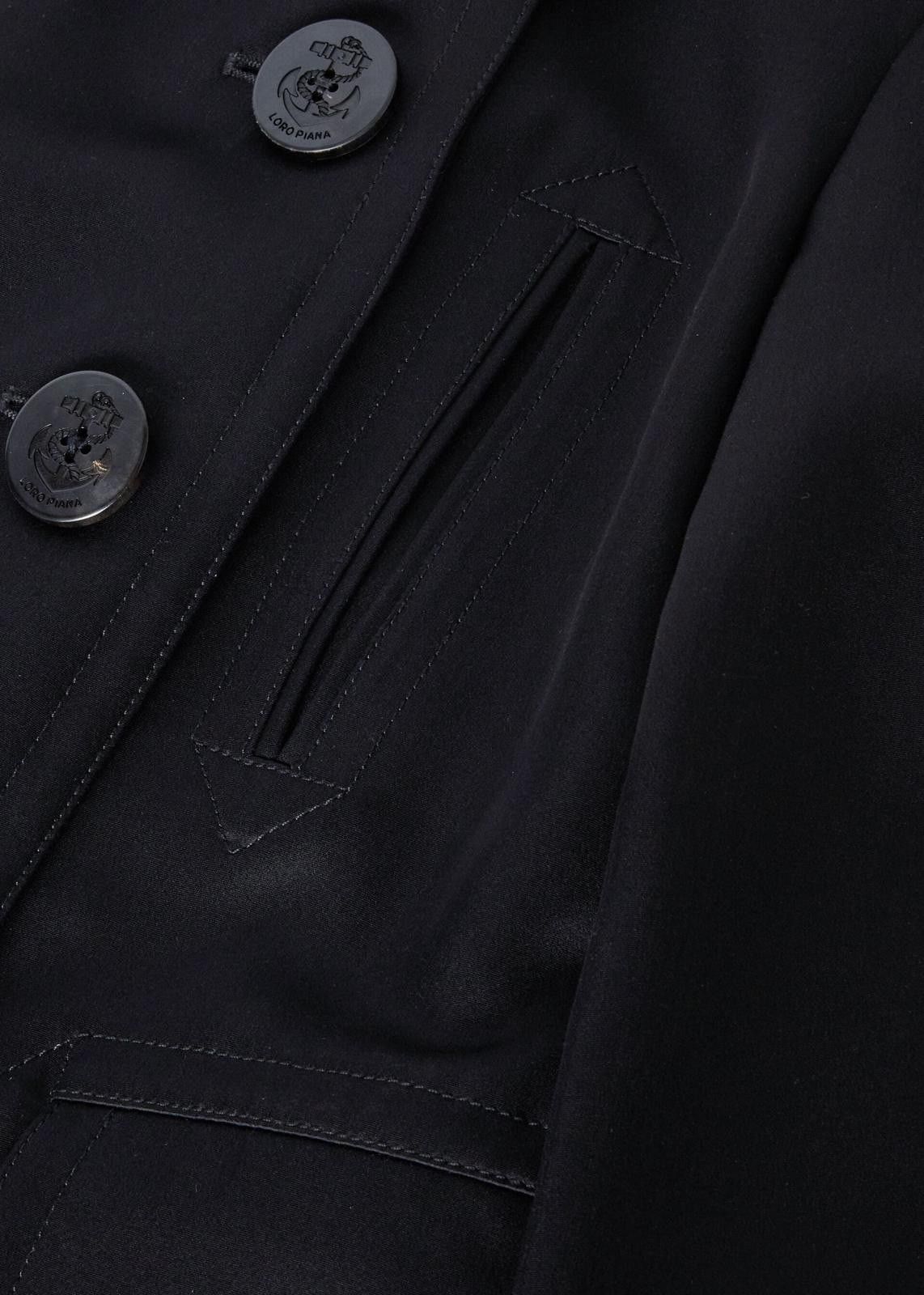 Loro Piana o1srvl11e0425 FAO0521 Candor Coat in Black Size L / US 10 / IT 46 - 3 Thumbnail