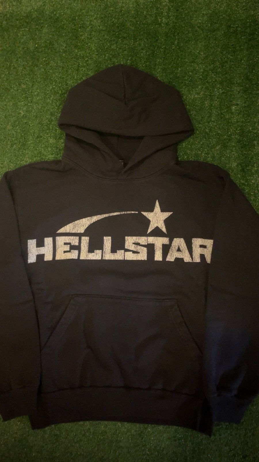 Pre-owned Hellstar Studios Basic Logo Hoodie Faded Black