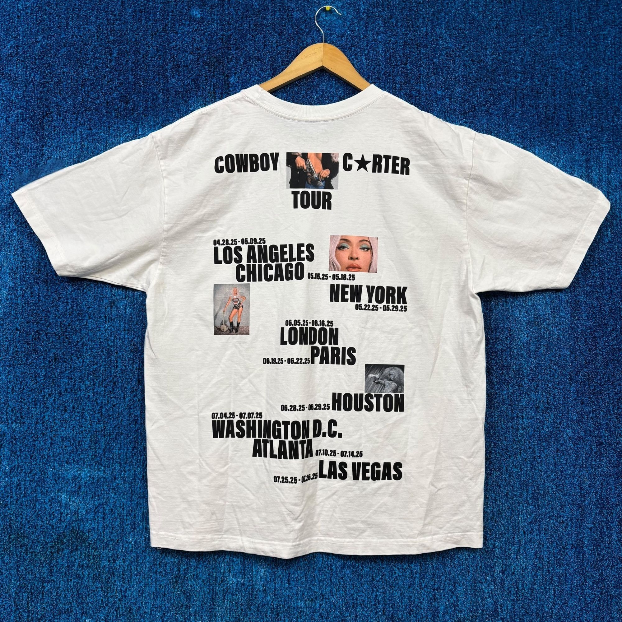 Beyonce Beyoncé The Official Cowboy Carter Tour Stops Country Tee XL Size US XL / EU 56 / 4 - 1 Thumbnail