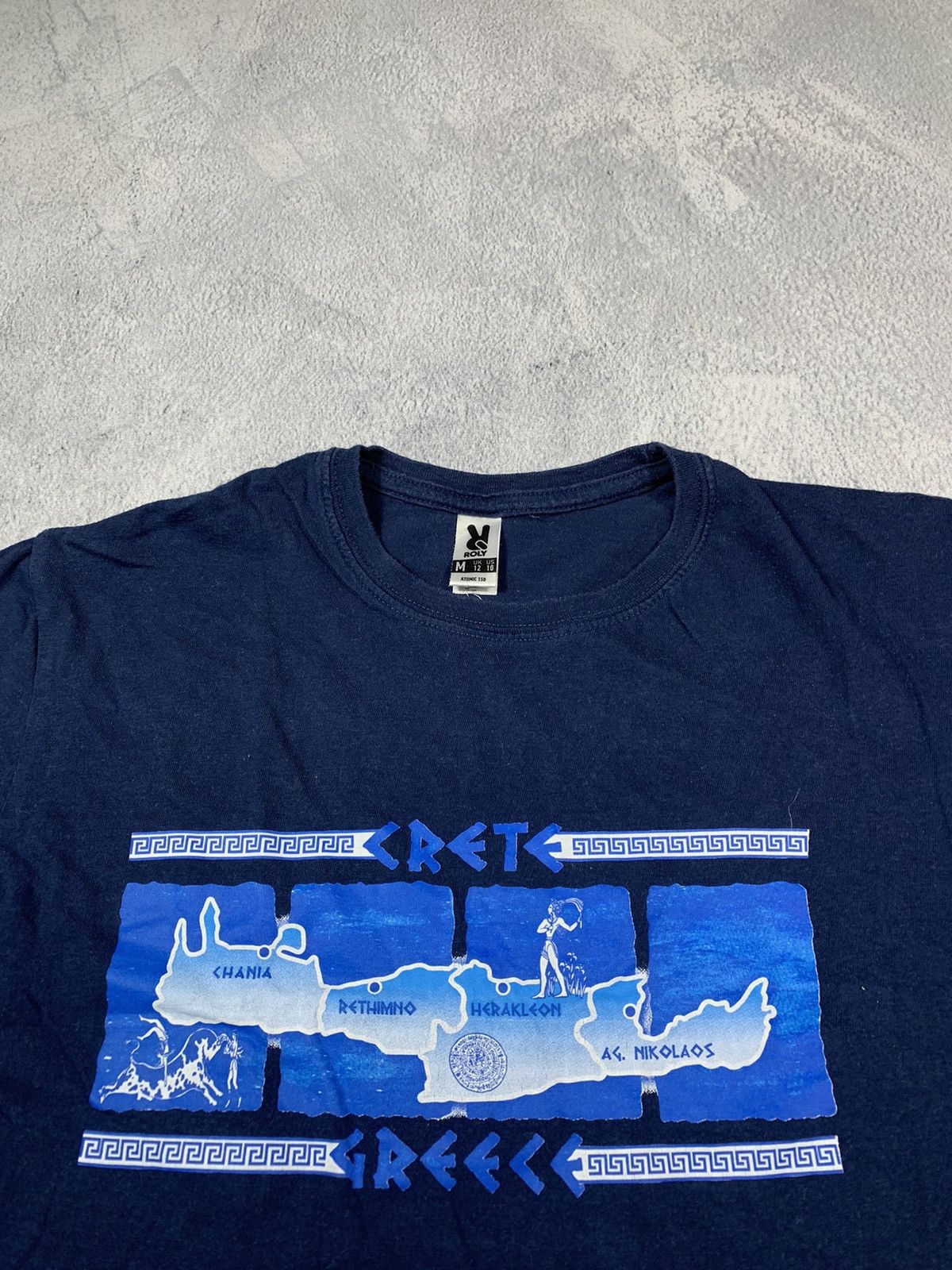 Japanese Brand × Vintage Vintage Y2K Greece maps tee streetwear biglogo style size M Size M / US 6-8 / IT 42-44 - 5 Thumbnail