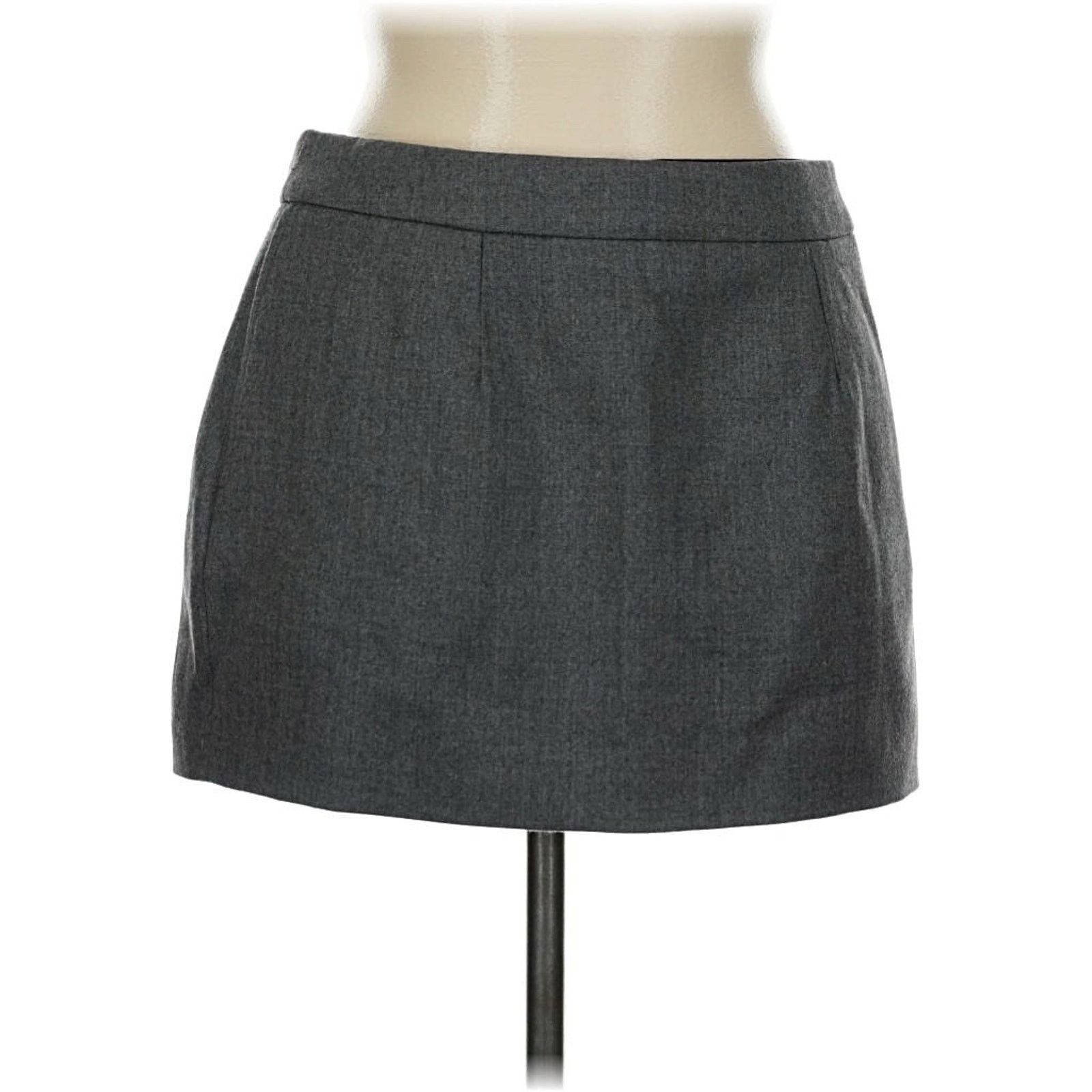 WARDROBE.NYC Wardrobe NYC Grey Wool Structured Mini Skirt Grey M Size 28" / US 6 / IT 42 - 3 Thumbnail