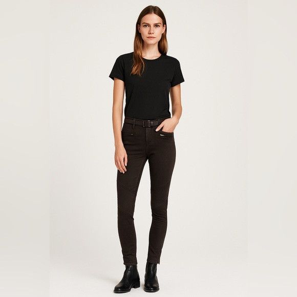 AG Adriano Goldschmied AG Adriano Goldschmied Moto Legging Zipper Skinny Pant Sz 29 Size 29" - 1 Thumbnail