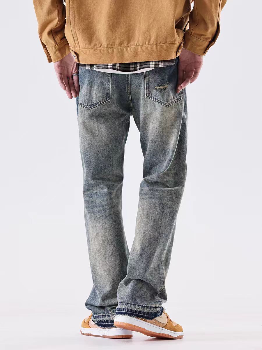 Japanese Brand × Jean Micro Flare All-Purpose Heavy Wash Vintage Loose Fit Jeans Size US 34 / EU 50 - 4 Thumbnail