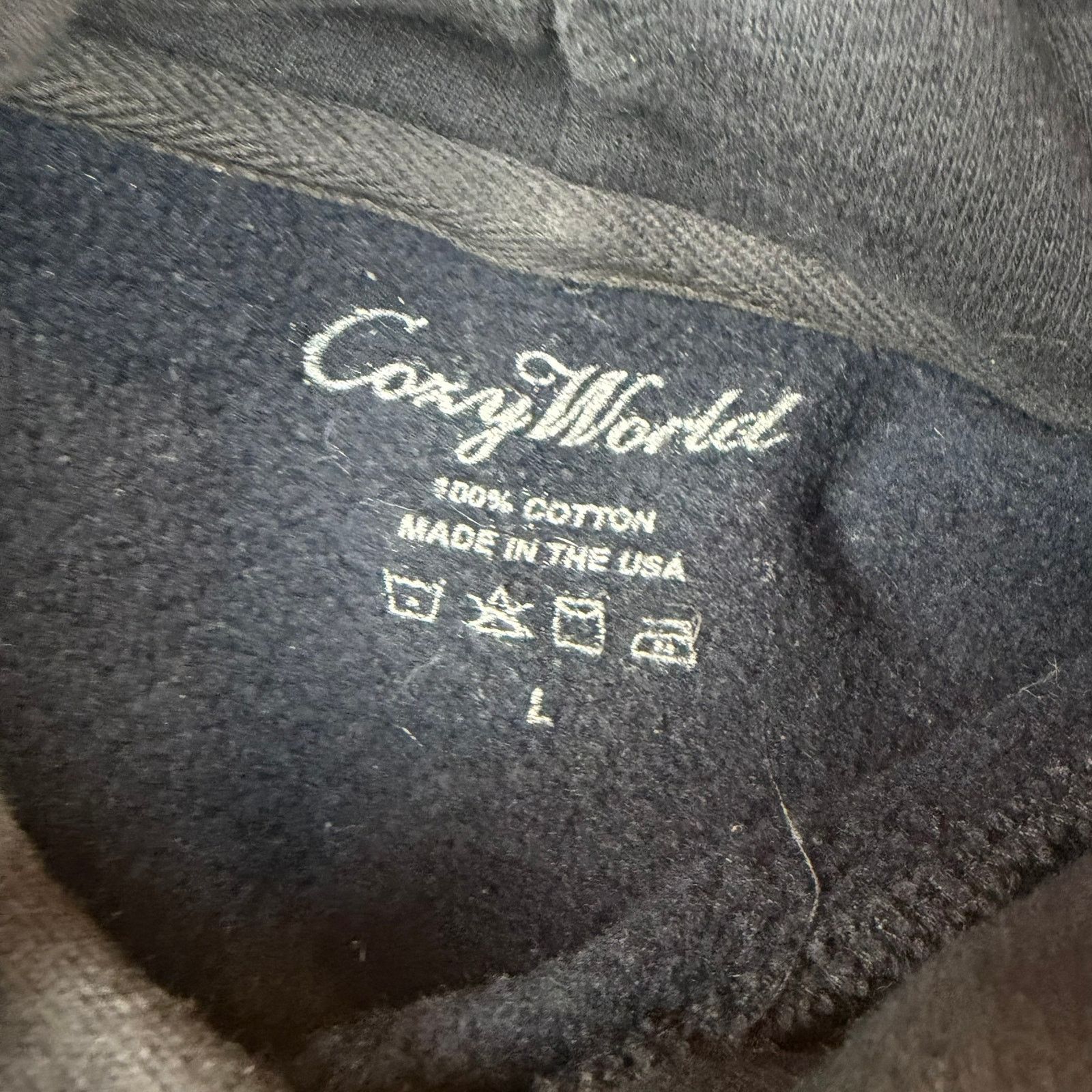 Other Cozy World Cotton Hoodie Size L Black Size US L / EU 52-54 / 3 - 4 Thumbnail