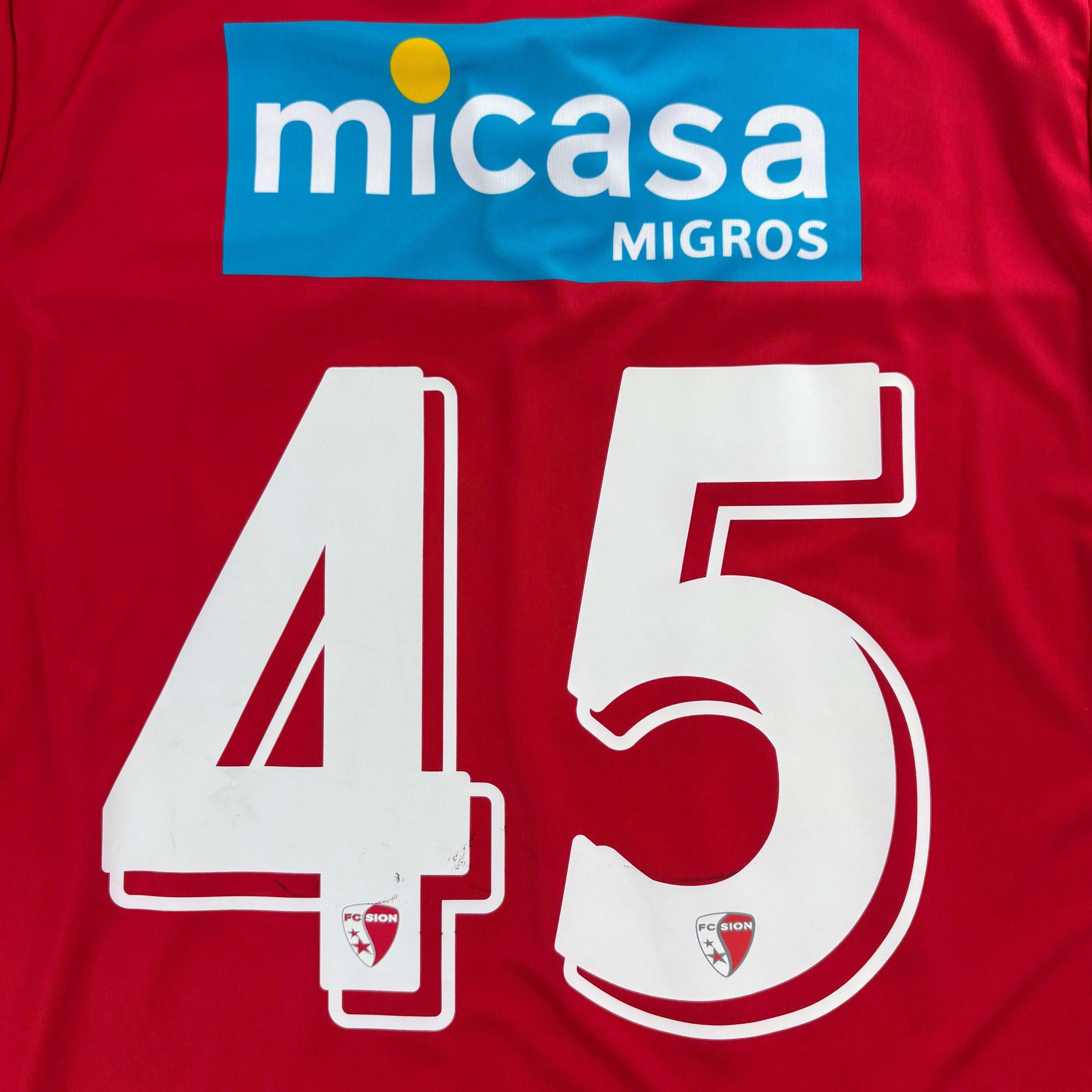 Macron Sion 2018-19 Macron away #45 football jersey shirt size XL Size US XL / EU 56 / 4 - 10 Thumbnail