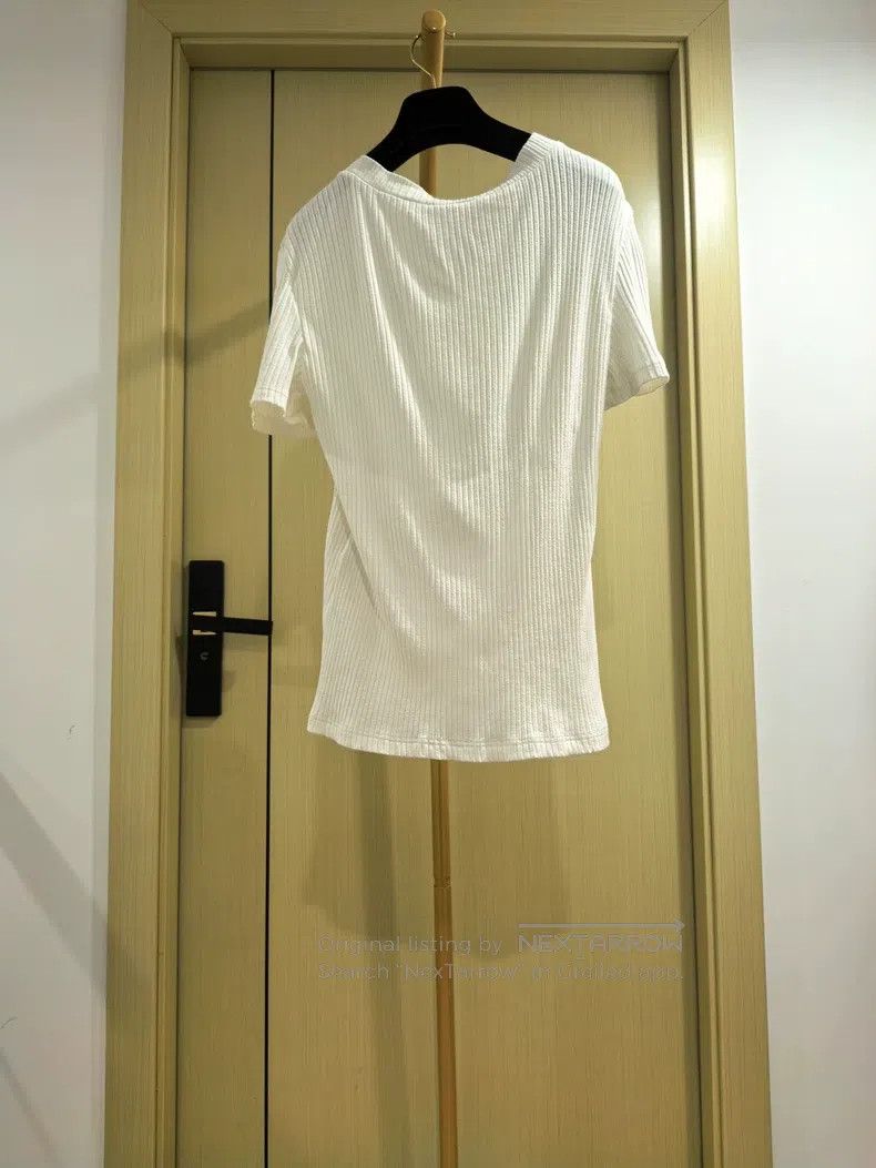 Chanel Chanel White knitted short sleeves Size XS / US 0-2 / IT 36-38 - 2 Thumbnail