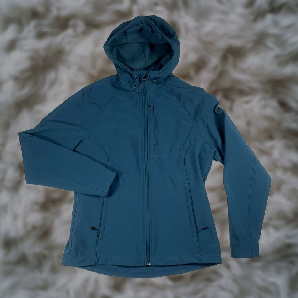 Vintage Kirkland Jacket Women’s M Blue Teal Full ZipHoodie Polyester Soft Inside Jacket/Coat Long Sleeve Zip Size M / US 6-8 / IT 42-44 - 1 Thumbnail