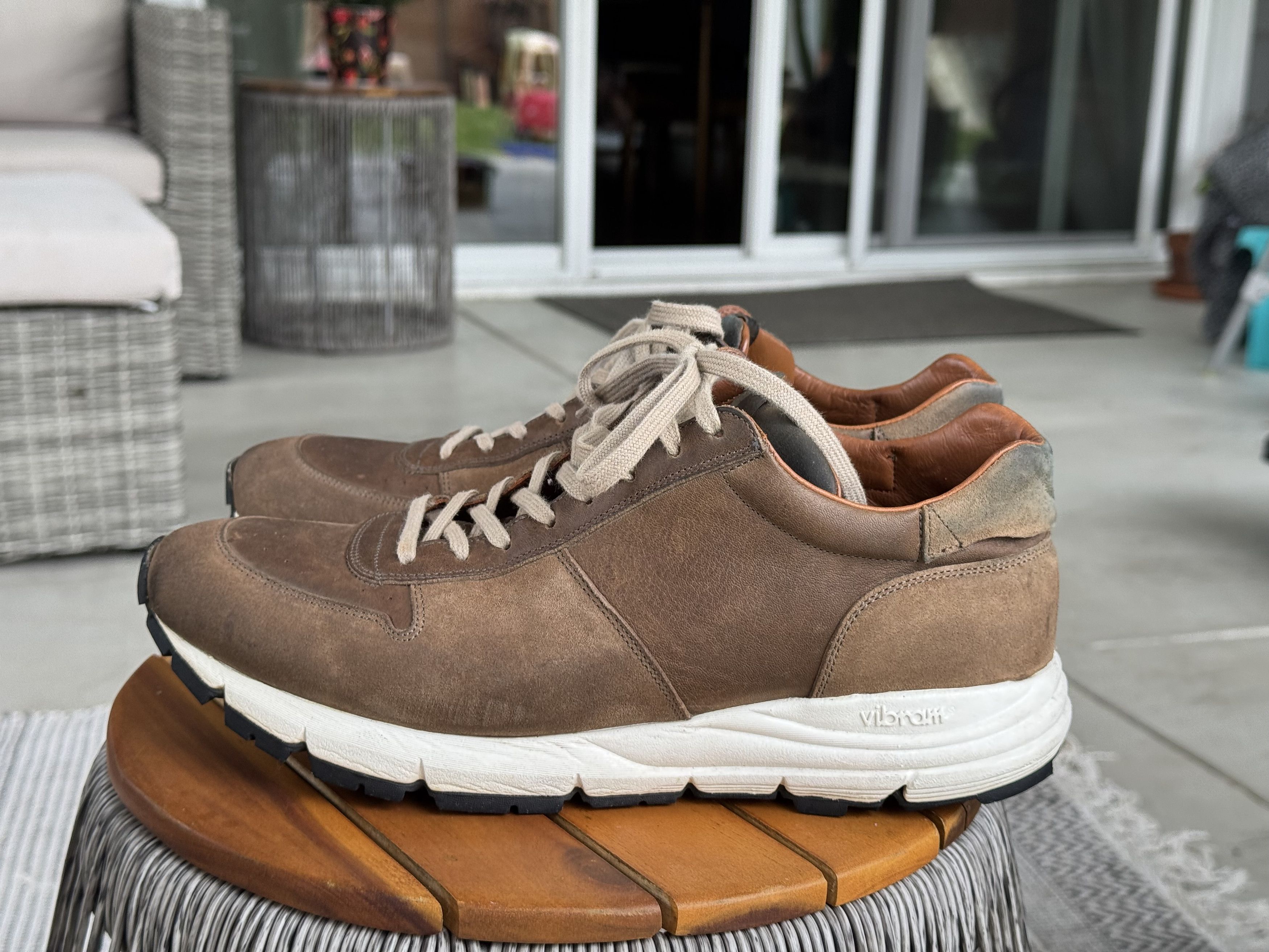 Viberg Viberg Asphalto Washed Kangoroo Sneakers Size US 7.5 / EU 40-41 - 3 Thumbnail