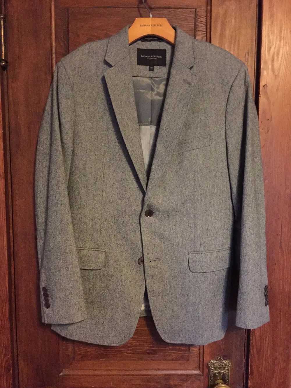 Banana Republic Grey Cotton Blazer 38S