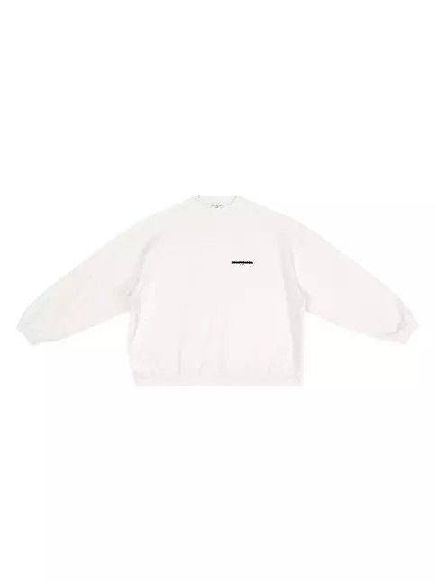 image of Balenciaga O1Mt1Gz0424 Strike 1917 Oversized Sweatshirt In Ecru, Men's (Size XS)