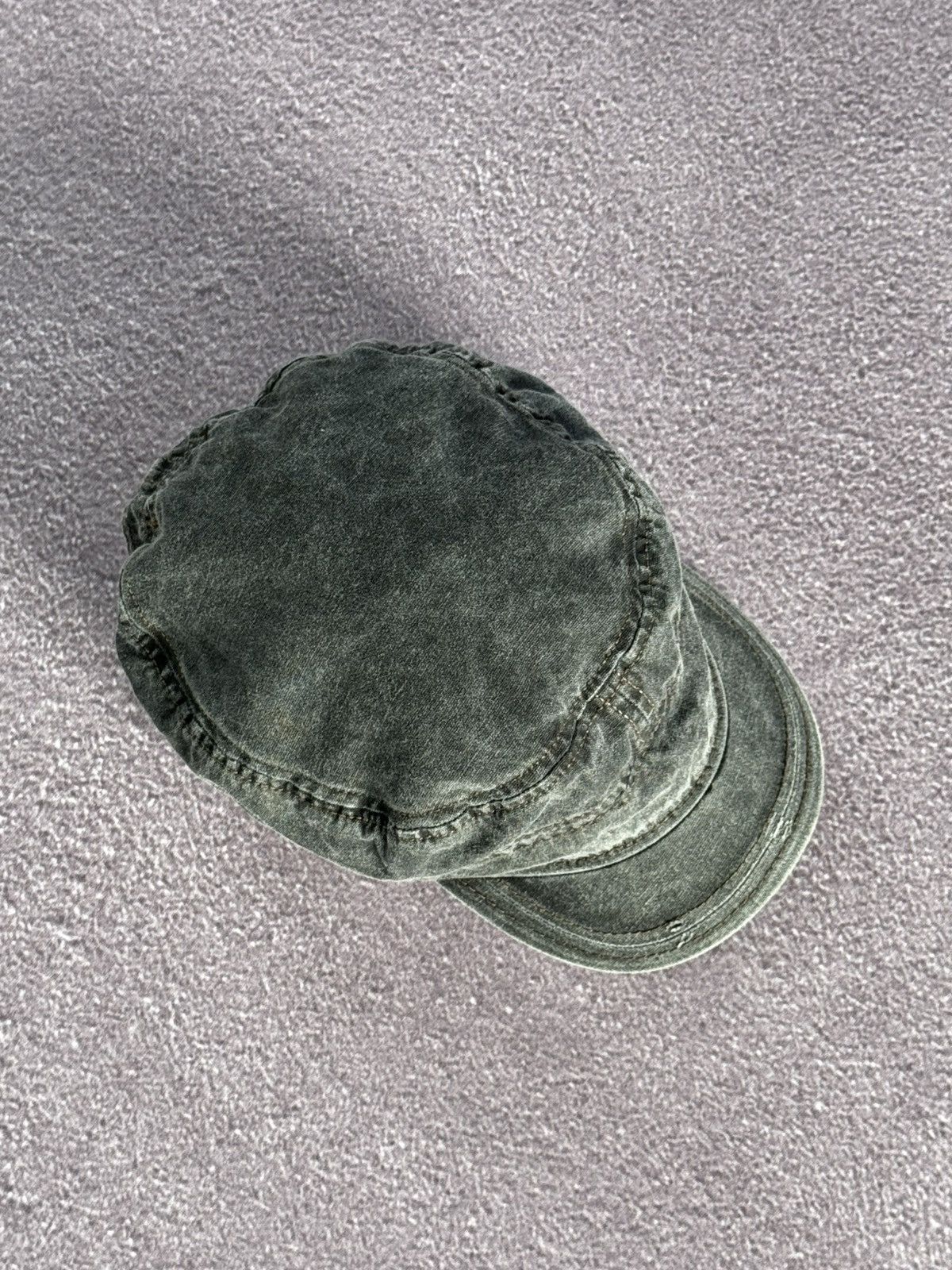 Japanese Brand 00’s Japanese Brand Y2K Faded Denim Beret Hat Size ONE SIZE - 6 Thumbnail