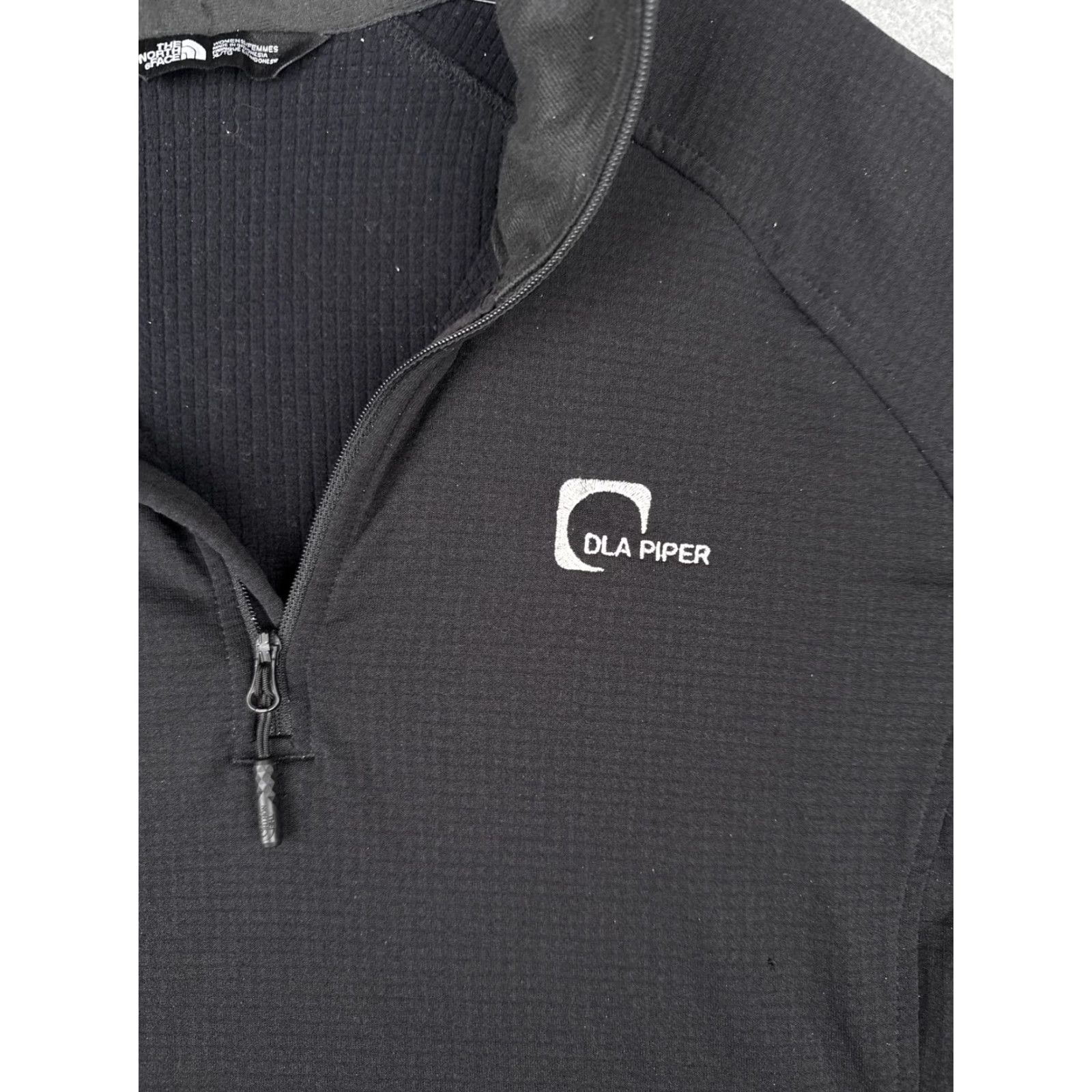 The North Face The North Face Pullover Womens XL Black 1/4 Zip Fleece Grid DLA Piper Logo Activewear Size XL / US 12-14 / IT 48-50 - 6 Thumbnail