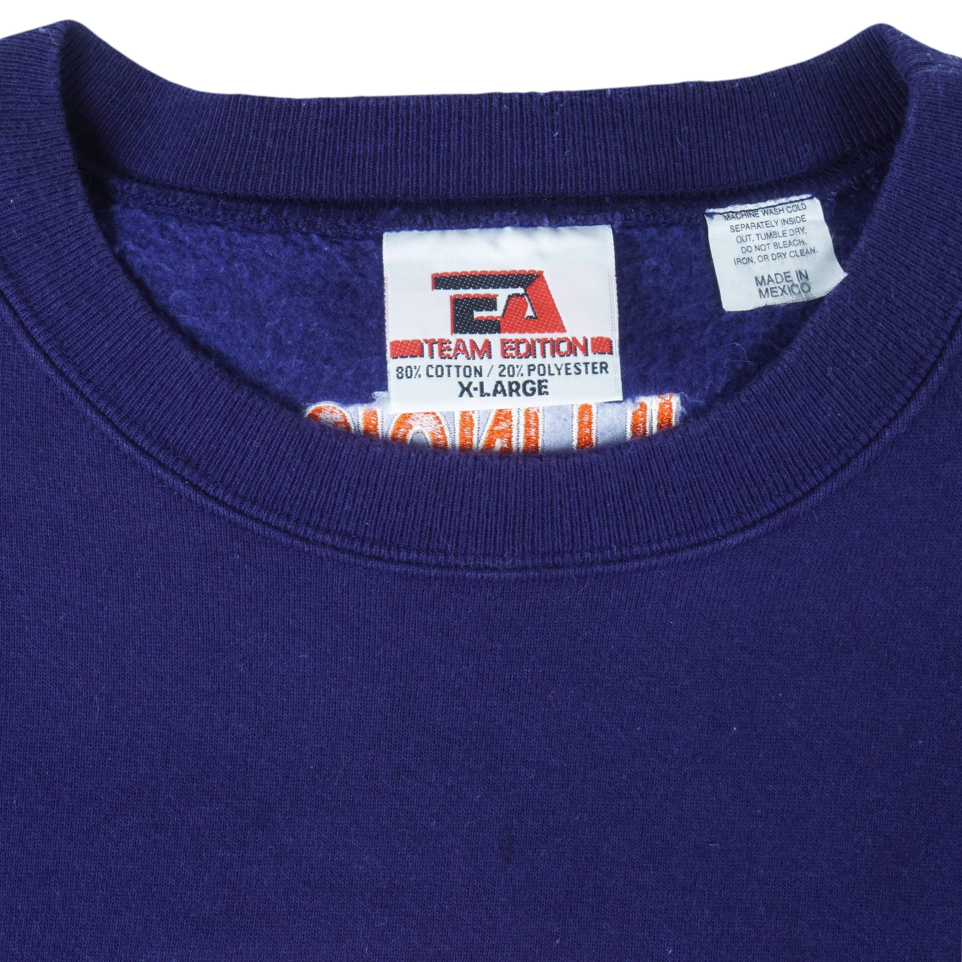 NCAA (Team Edition) - Fighting Illini Embroidered Sweatshirt 90s Size US XXL / EU 58 / 5 - 4 Thumbnail