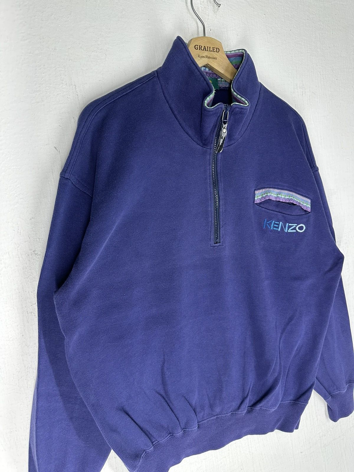 Kenzo Kenzo Golf Half Zipper Sweatshirt Size US L / EU 52-54 / 3 - 4 Thumbnail
