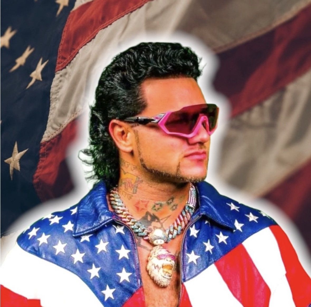 Michael Hoban 1990S MICHAEL HOBAN AMERICAN FLAG 🇺🇸 LEATHER BOMBER JACKET 🧥 Size US M / EU 48-50 / 2 - 1 Thumbnail