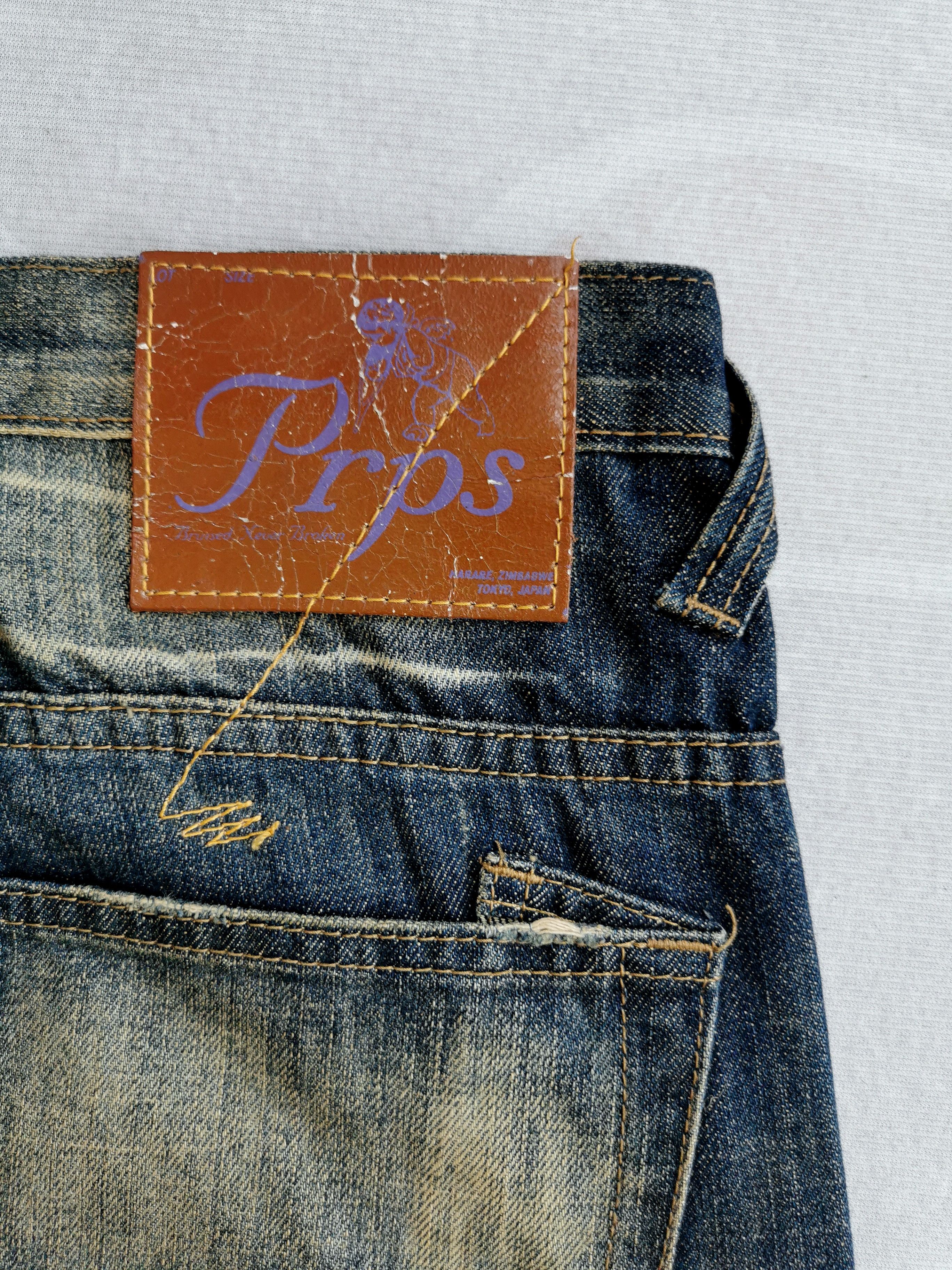 Prps PRPS Heirloom Barracuda Distressed Indigo Denim Size US 30 / EU 46 - 11 Thumbnail