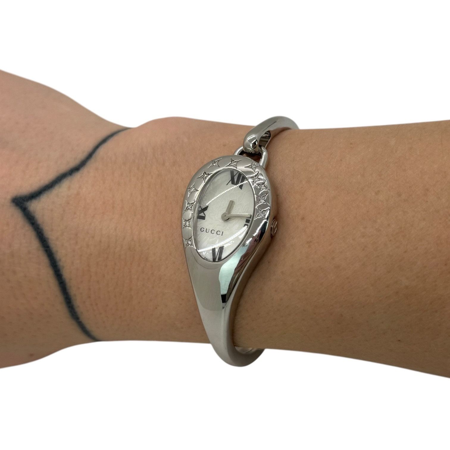 Gucci Gucci Horsebit Diamond Star Bangle Watch Size ONE SIZE - 3 Thumbnail