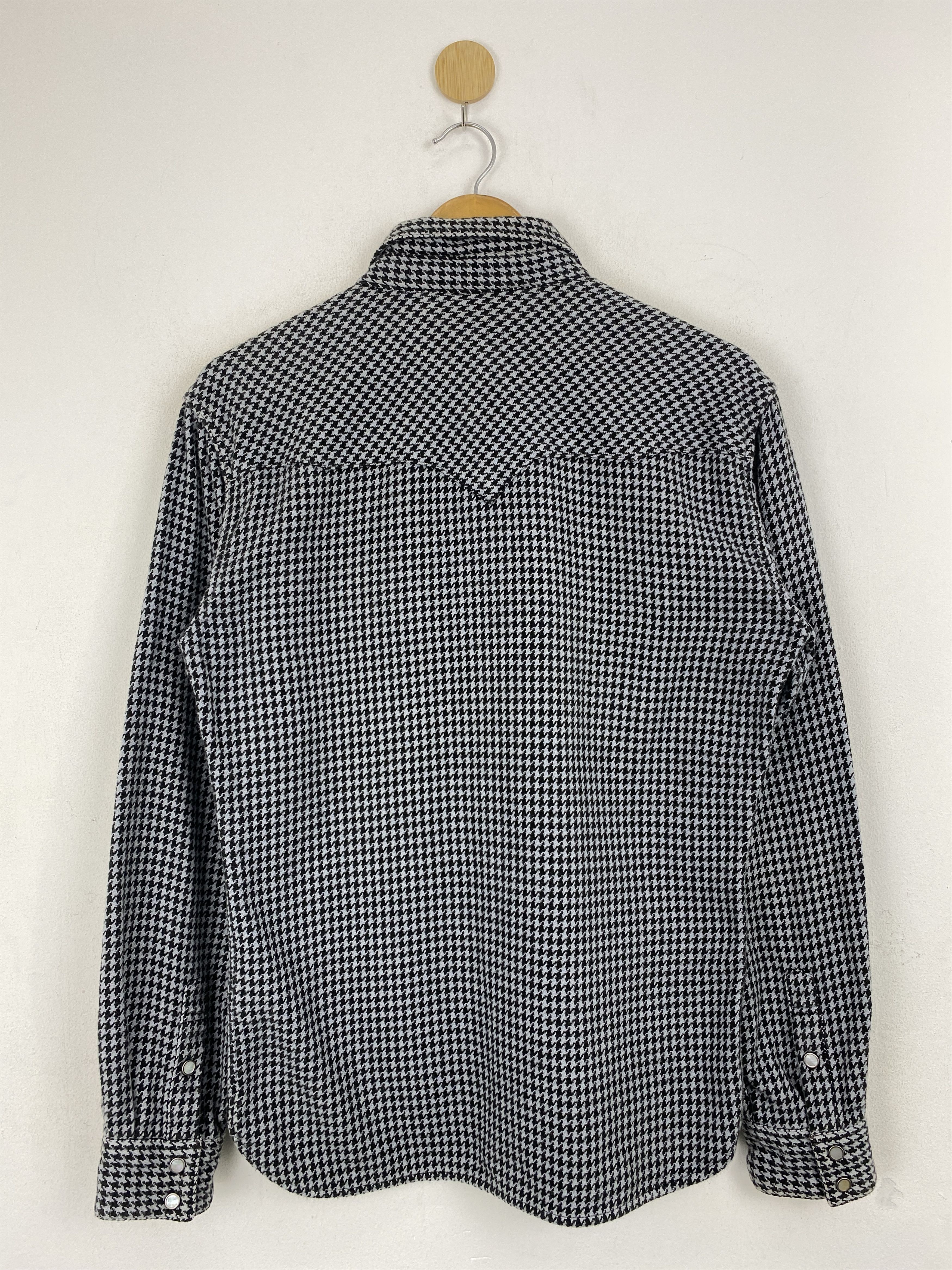The Flat Head The Flat Head Brown Houndstooth Button Up Shirt TA0620 Size US XXS / EU 40 - 3 Thumbnail