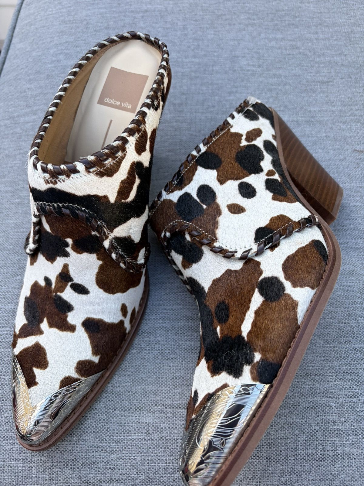 Dolce Vita Dolce Vita Jolyn Ankle Boots Cow Print Calf Hair Size US 9 / IT 39 - 6 Thumbnail