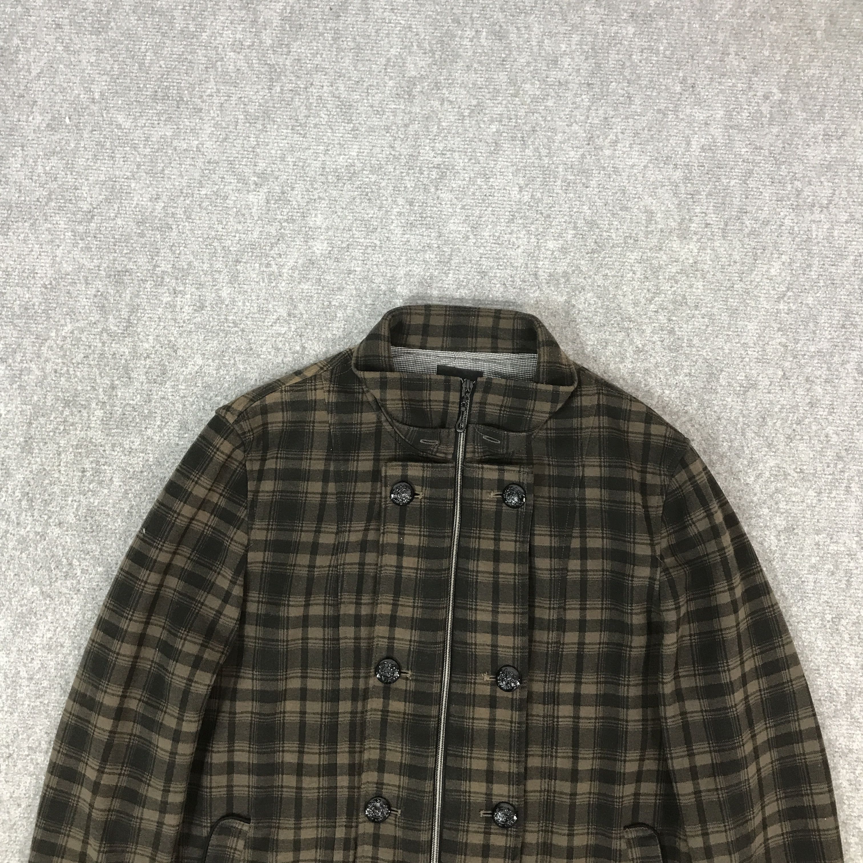 Japanese Brand MALE.CO TARTAN DESIGN ZIPPER JACKET Size US L / EU 52-54 / 3 - 3 Thumbnail