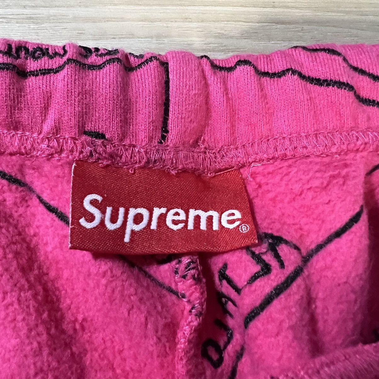 Supreme Supreme Gonz Embroidered Streets Pink Sweat Shorts Size US 34 / EU 50 - 11 Thumbnail