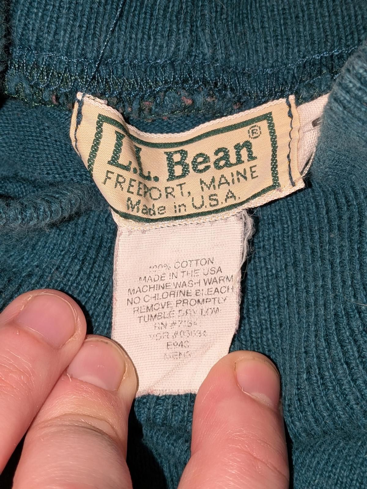 L.L. Bean Vtg 90s LL Bean Heavy Mock Neck Striped Long Sleeved Shirt M Size US M / EU 48-50 / 2 - 8 Thumbnail