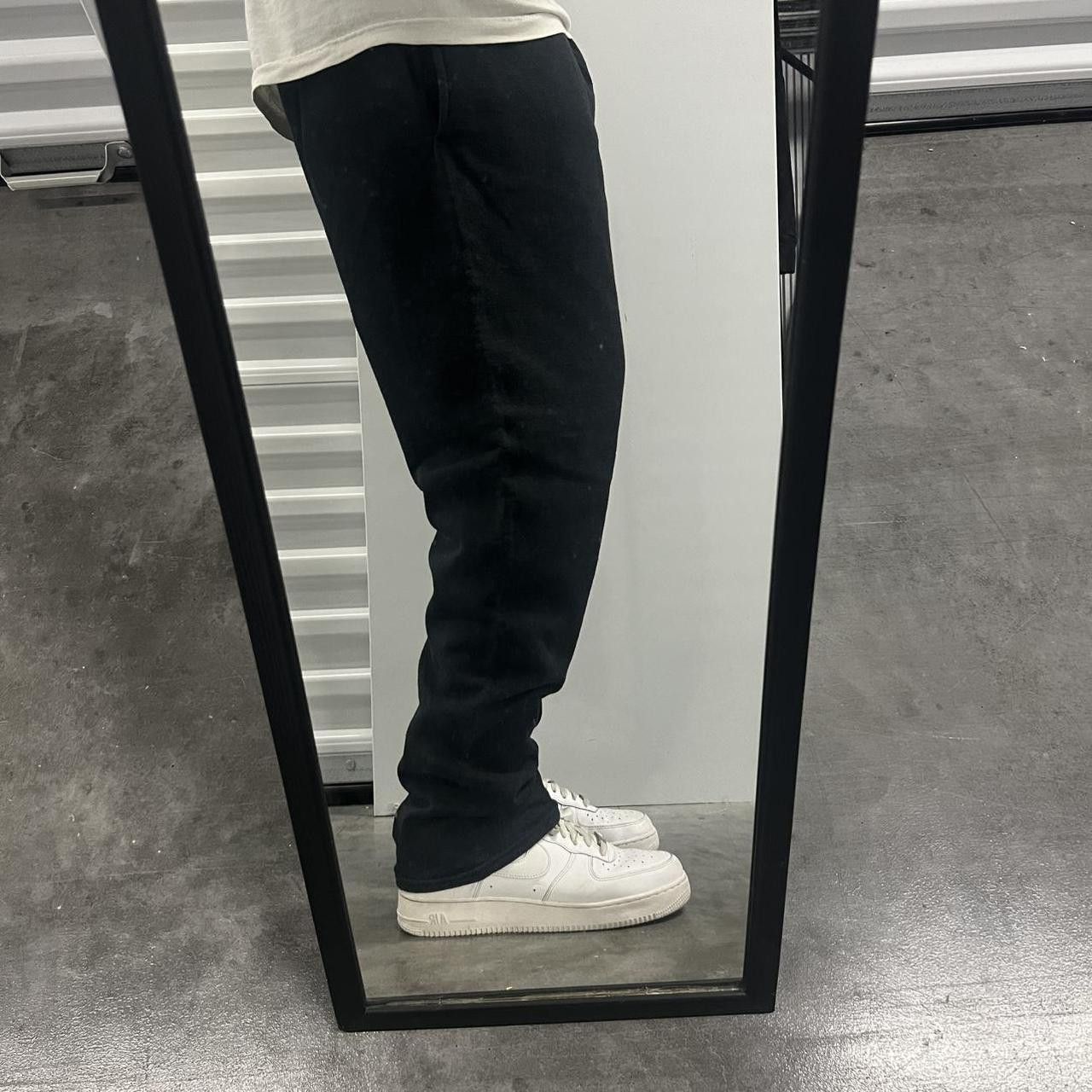Japanese Brand × Vintage Vintage Y2K/2000s Black Grunge Sweatpants! Size US 36 / EU 52 - 1 Thumbnail