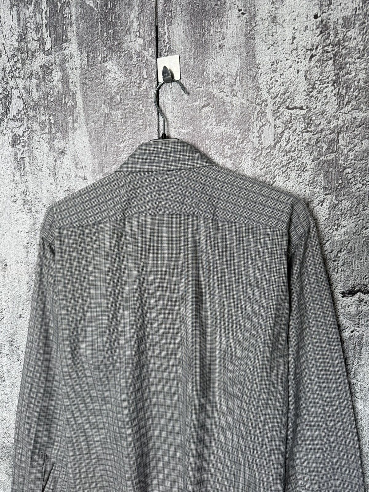 Tom Ford Tom Ford 94S1JE Grey Plaid Button Up Shirt Long Sleeve Men’s Size US L / EU 52-54 / 3 - 12 Thumbnail
