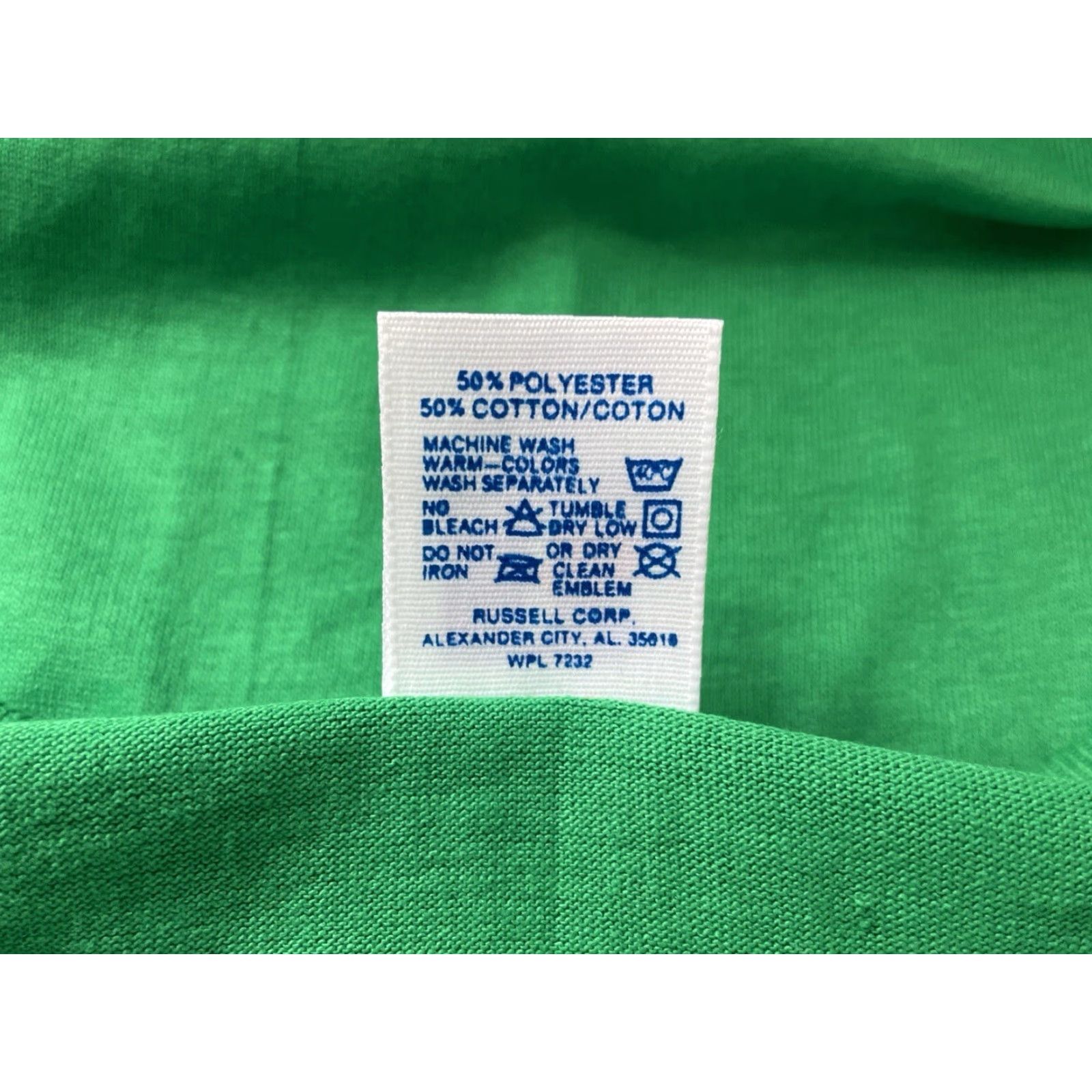Russell Athletic VINTAGE Russell Athletic Henley T-Shirt Men's 3XL Green NWOT Deadstock USA 90s Baseball Tee Short Sleeve Two-Button Placket Eagle Patch Mens Shirt Size US XXL / EU 58 / 5 - 4 Thumbnail
