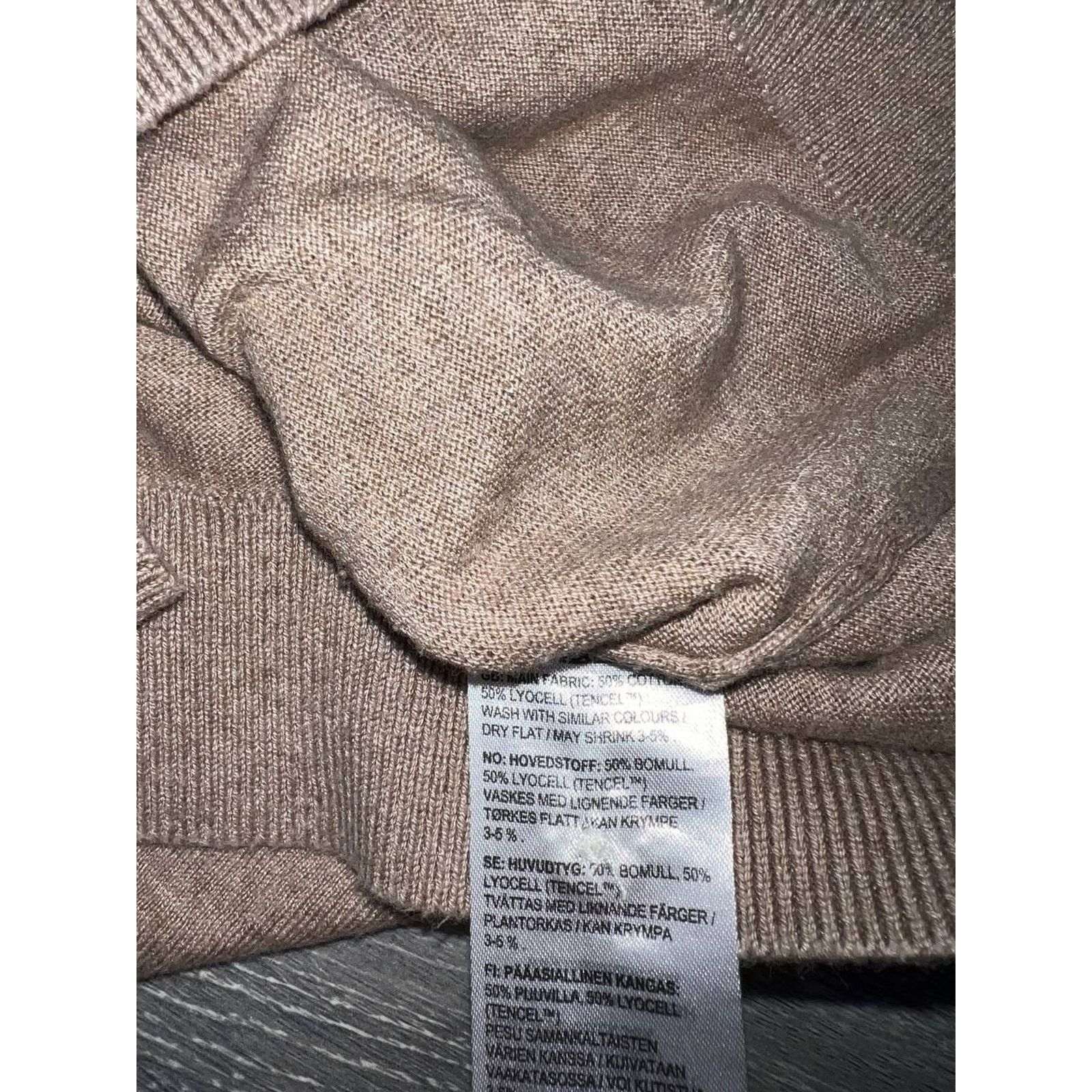 & Other Stories Dressmann Premium Beige collared t-shirt polo Large A003170 Size US XS / EU 42 / 0 - 6 Thumbnail