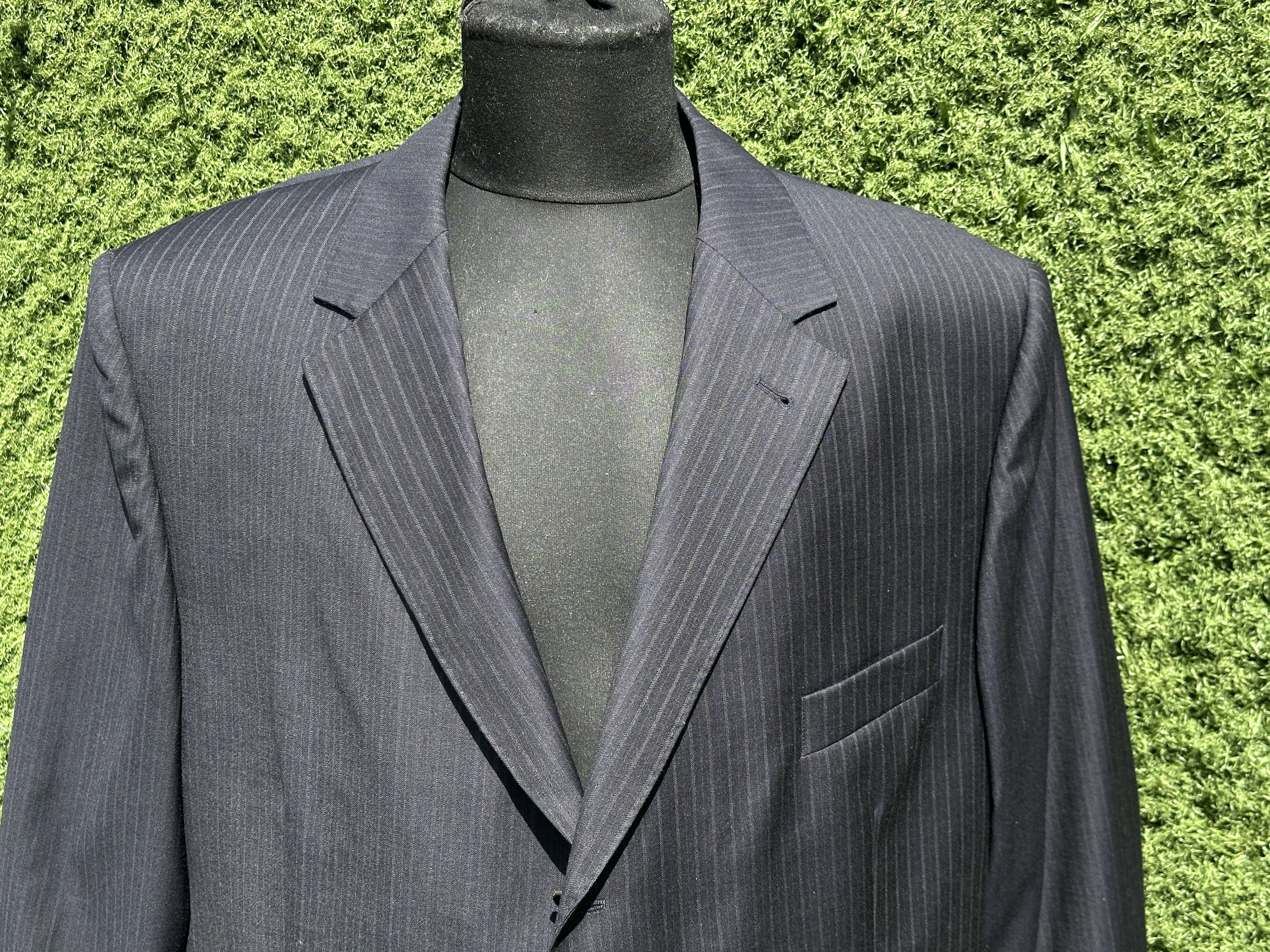 Burberry Burberry London Pinstripe 3 Button Long Fit Blazer IT 60 XXL Size 54R - 6 Thumbnail
