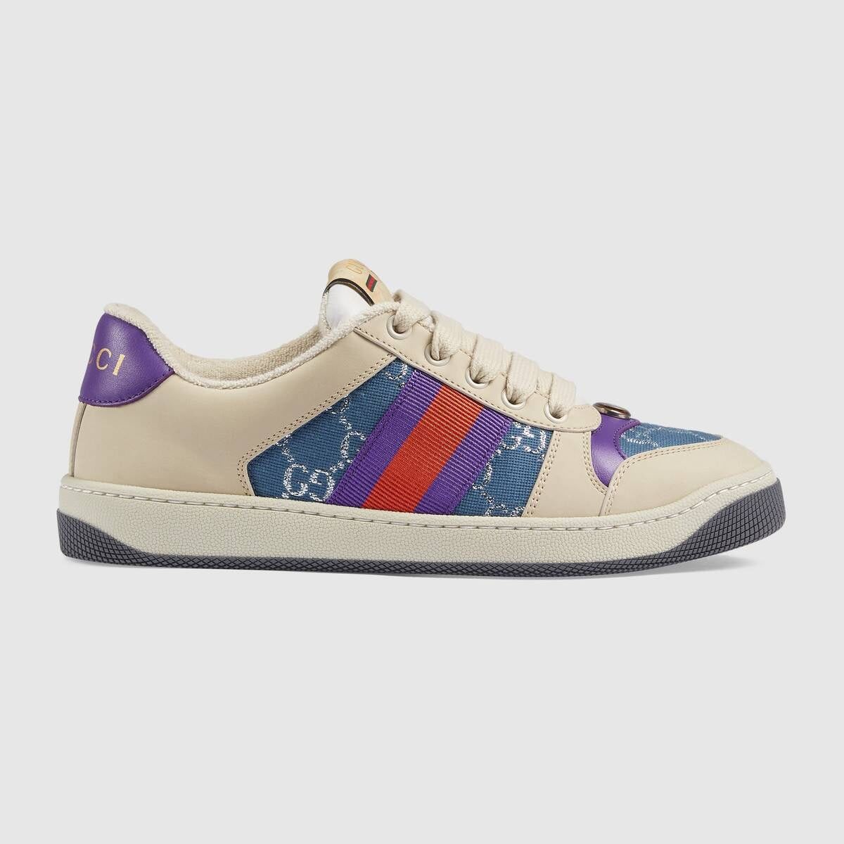 Gucci Gucci Screener Web Leather Sneakers SIZE 35 Size ONE SIZE - 1 Thumbnail