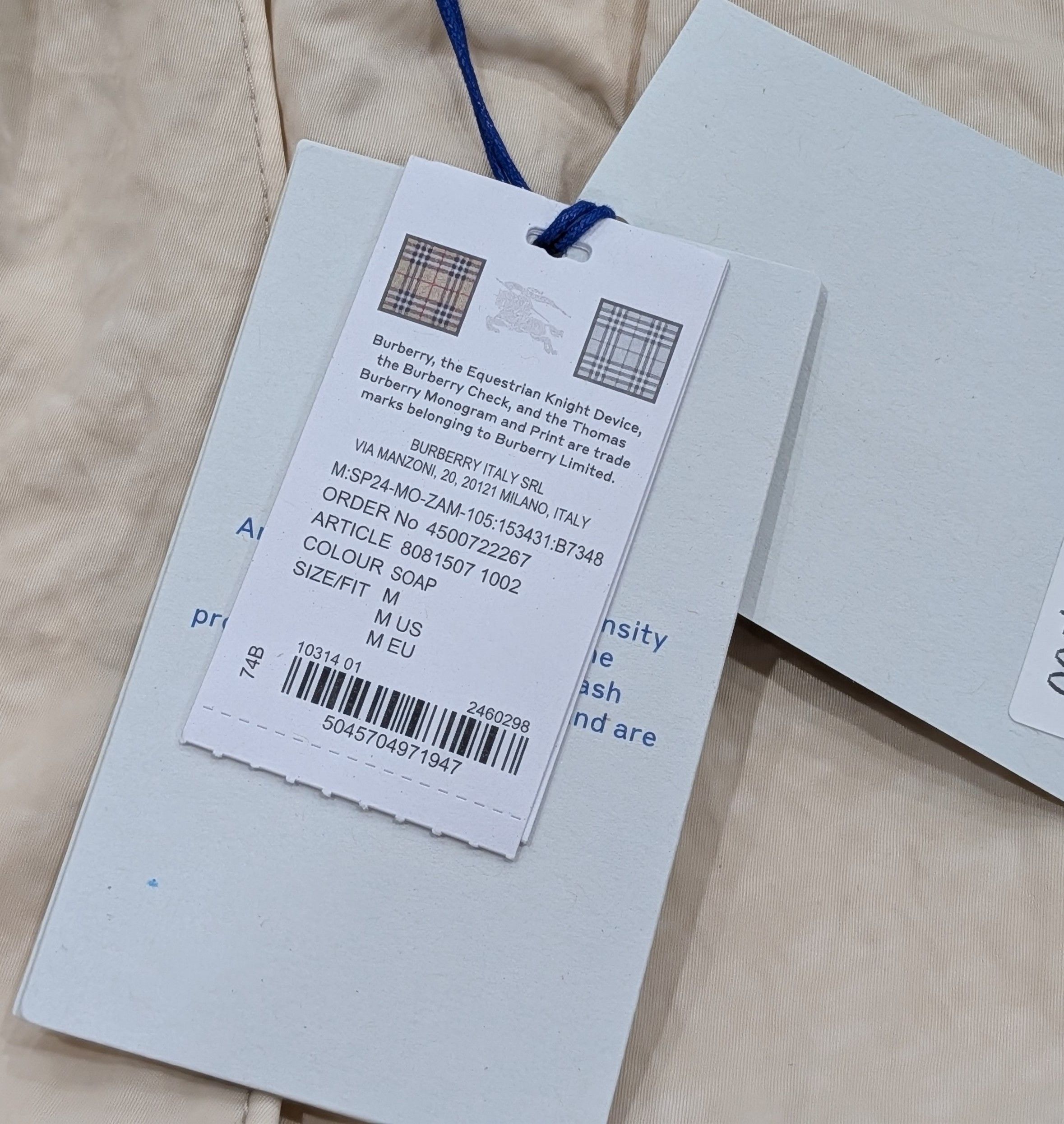 Burberry Burberry Wide Leg Crinkle Jogger Pants Soap Medium Size US 32 / EU 48 - 9 Thumbnail