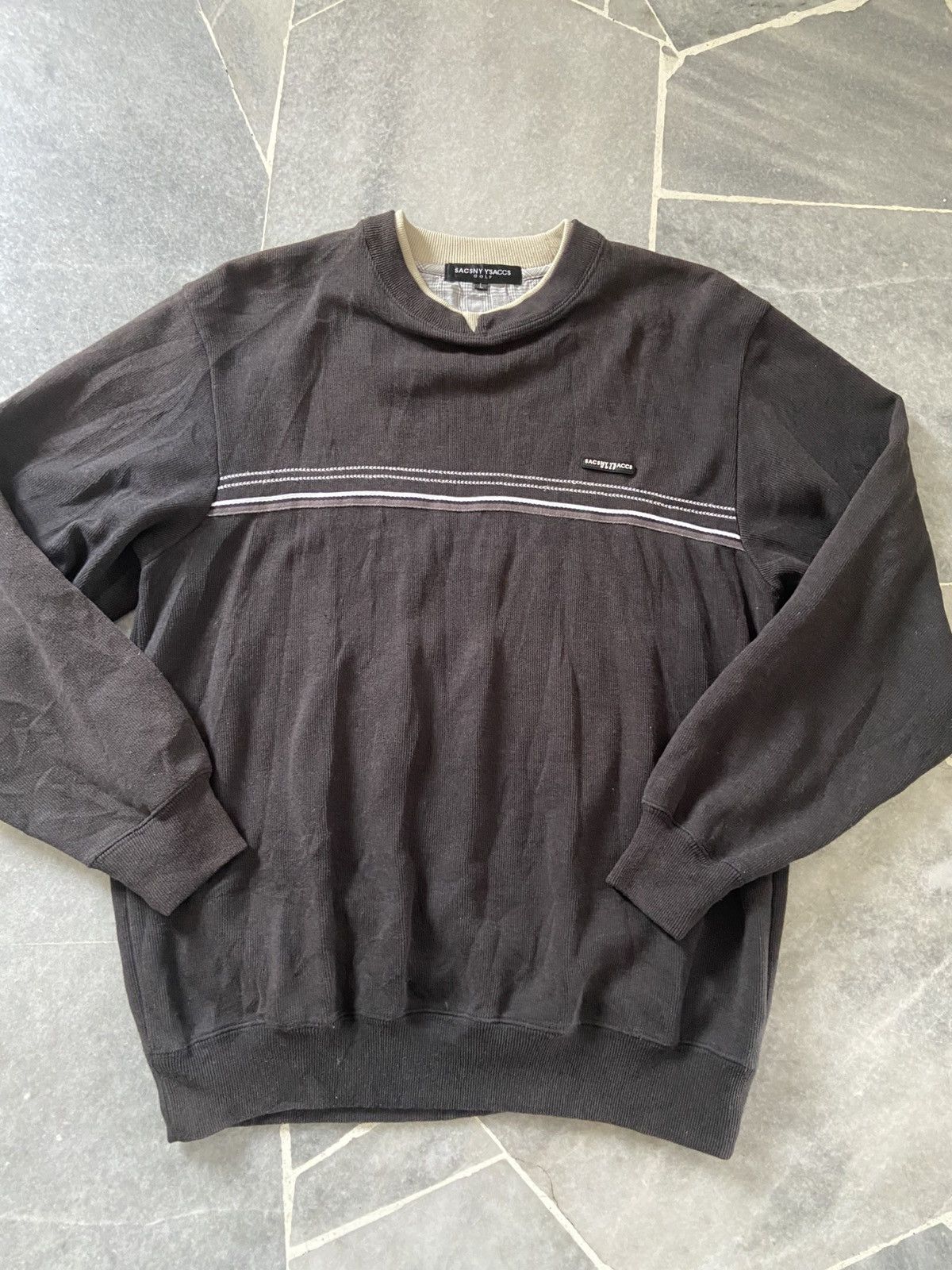 Yohji Yamamoto Vintage Sacsny Y’s Accs Golf Sweater Size US L / EU 52-54 / 3 - 3 Thumbnail